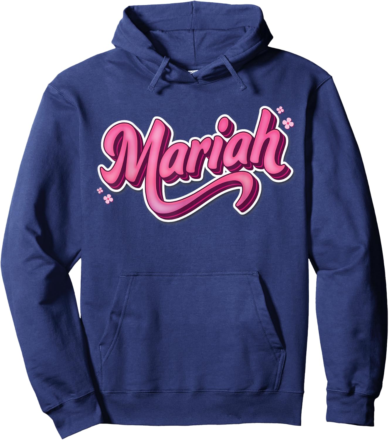 Mariah First Name Girl Vintage Style 70s 80s Personalized Hoodie - Hoodie | Navy