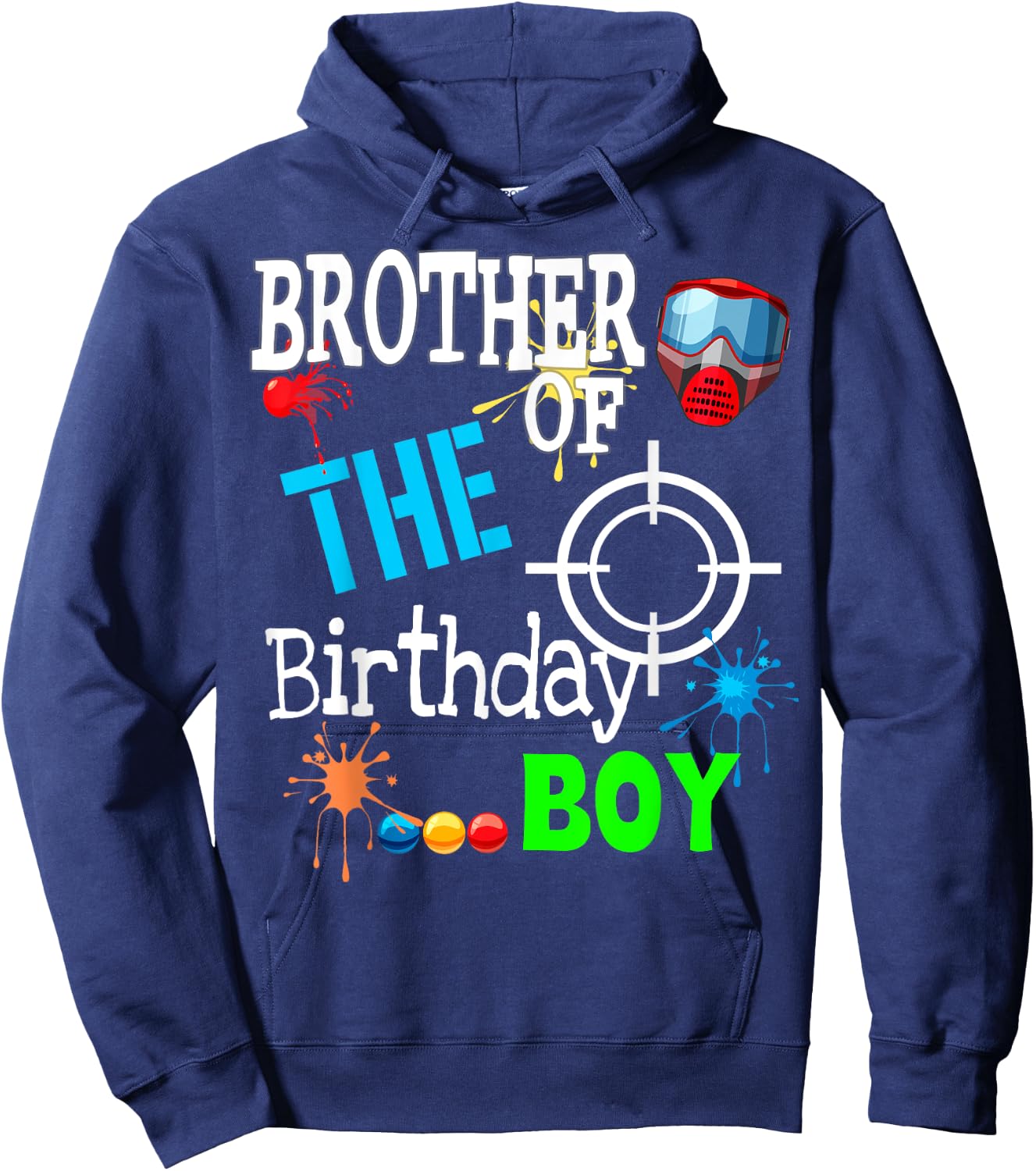Paintball Birthday Matching Family Set Outfit Hoodie - Hoodie | Navy