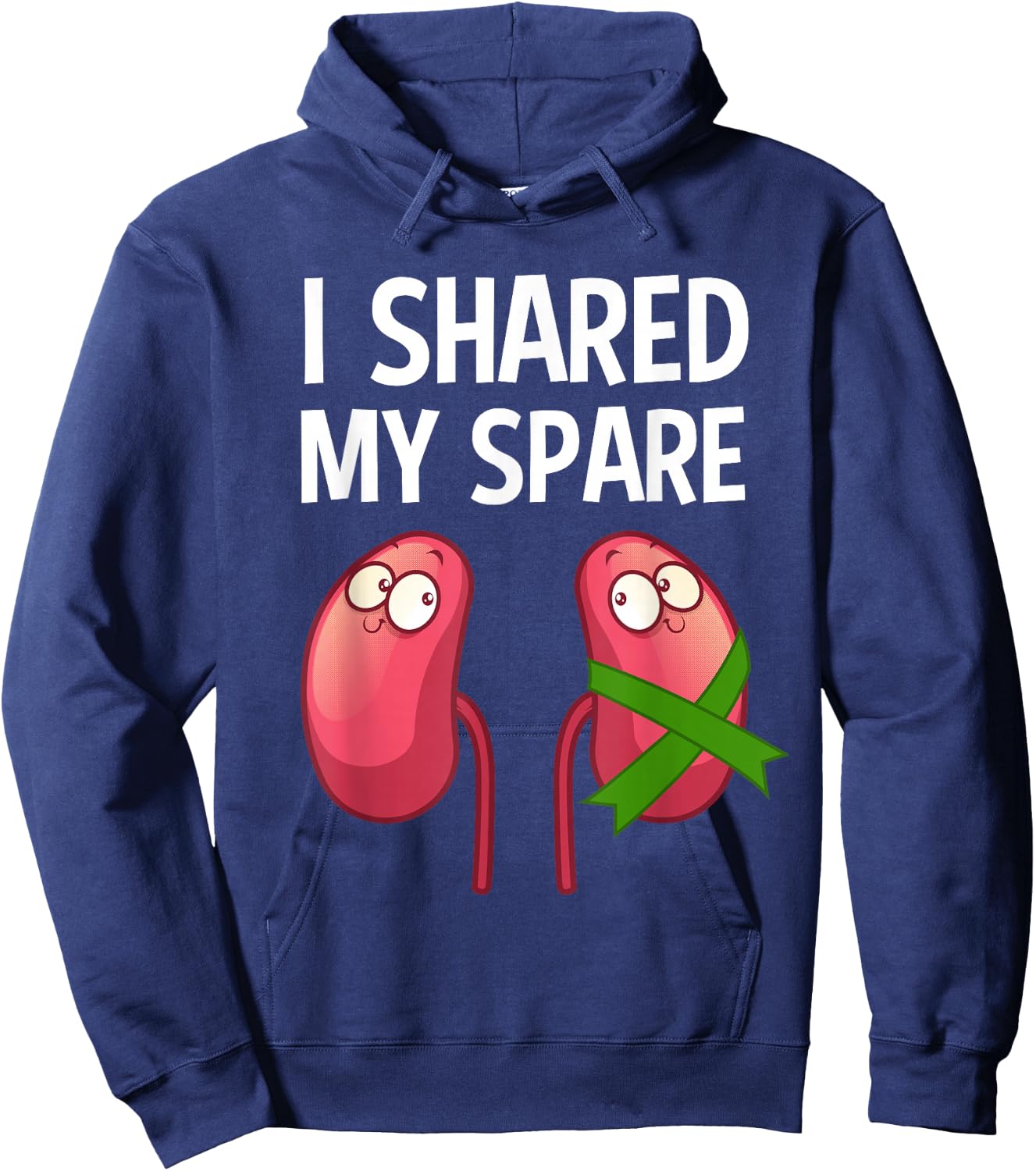 Cool Kidney Donor Art Men Women Transplant Surgery Recovery Hoodie - Hoodie | Navy