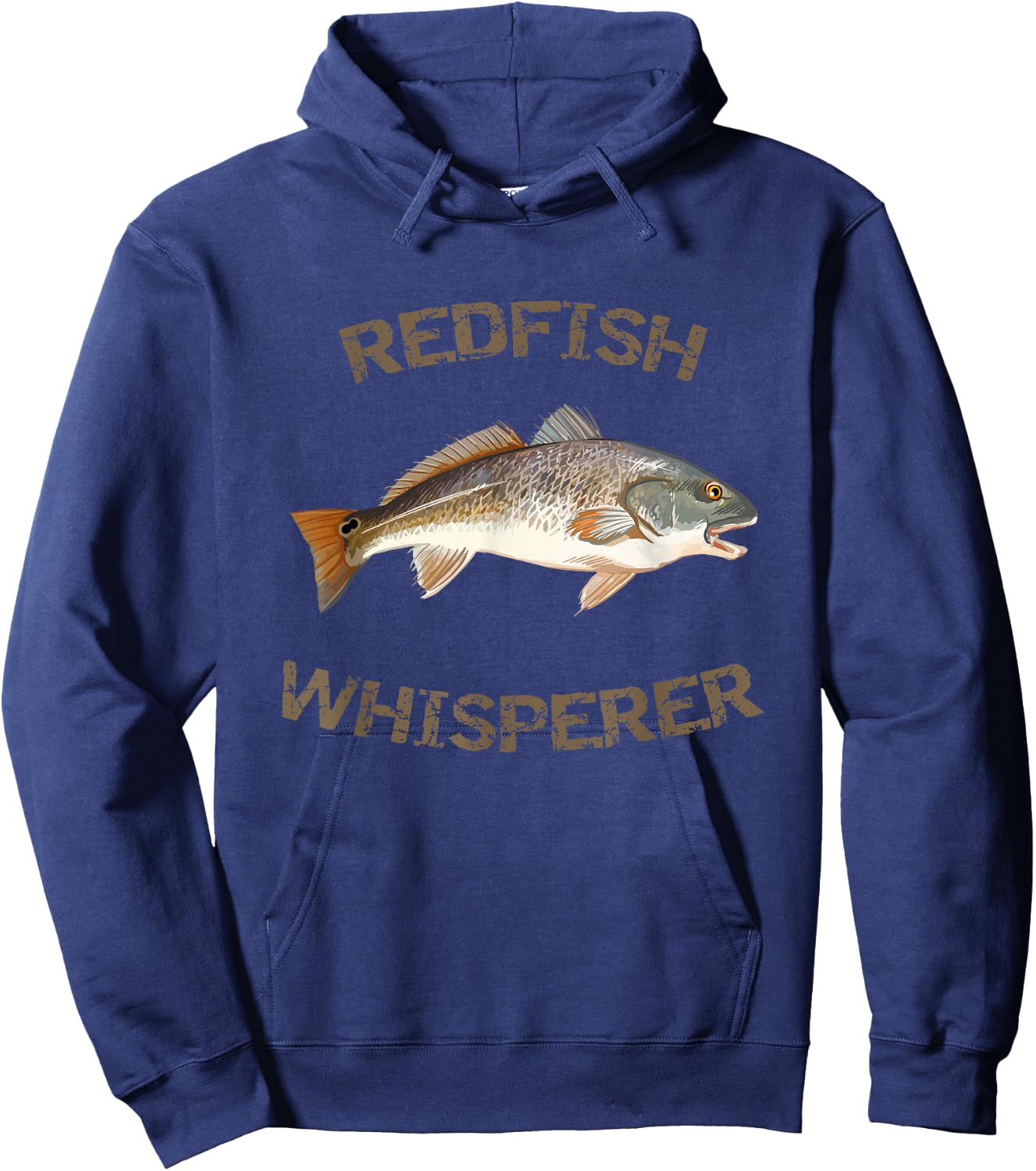 Redfish Whisperer Redfish | Red Drum Fish Shirt Hoodie - Hoodie | Navy