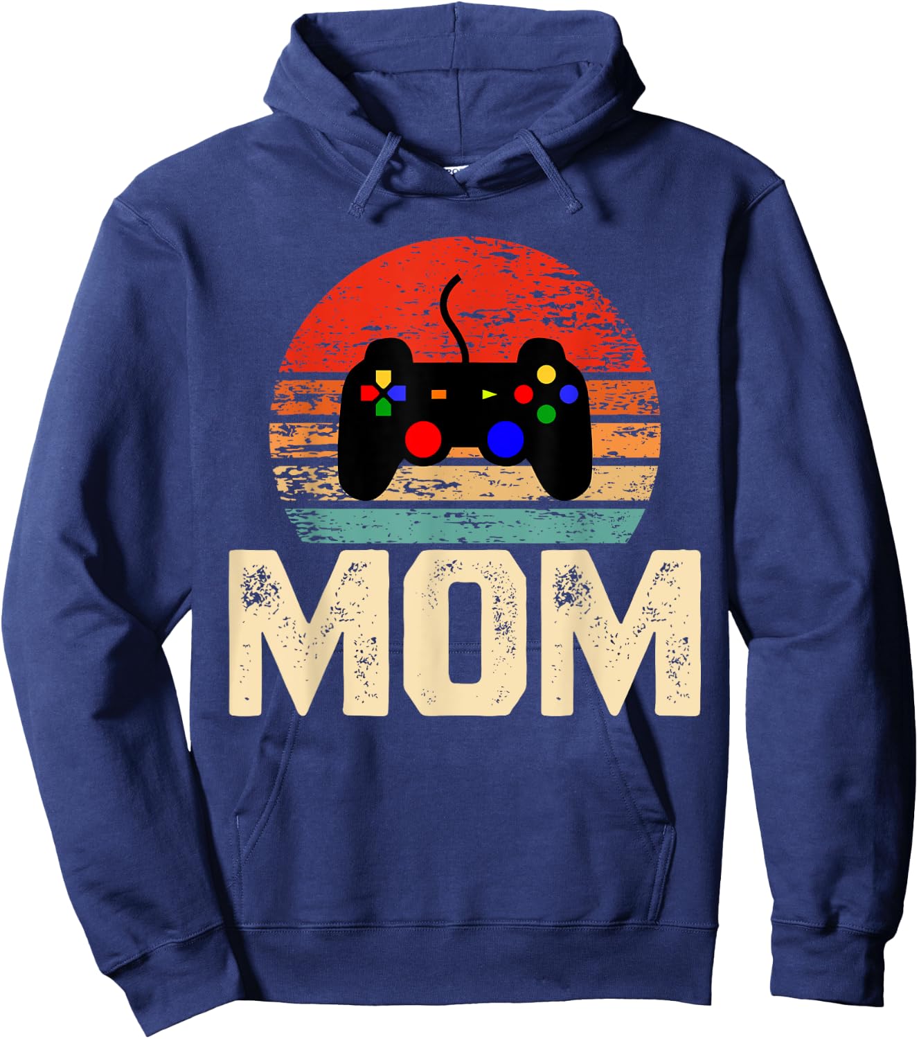 Video Game Controller Retro Vintage Video Gamer Mom Hoodie - Hoodie | Navy