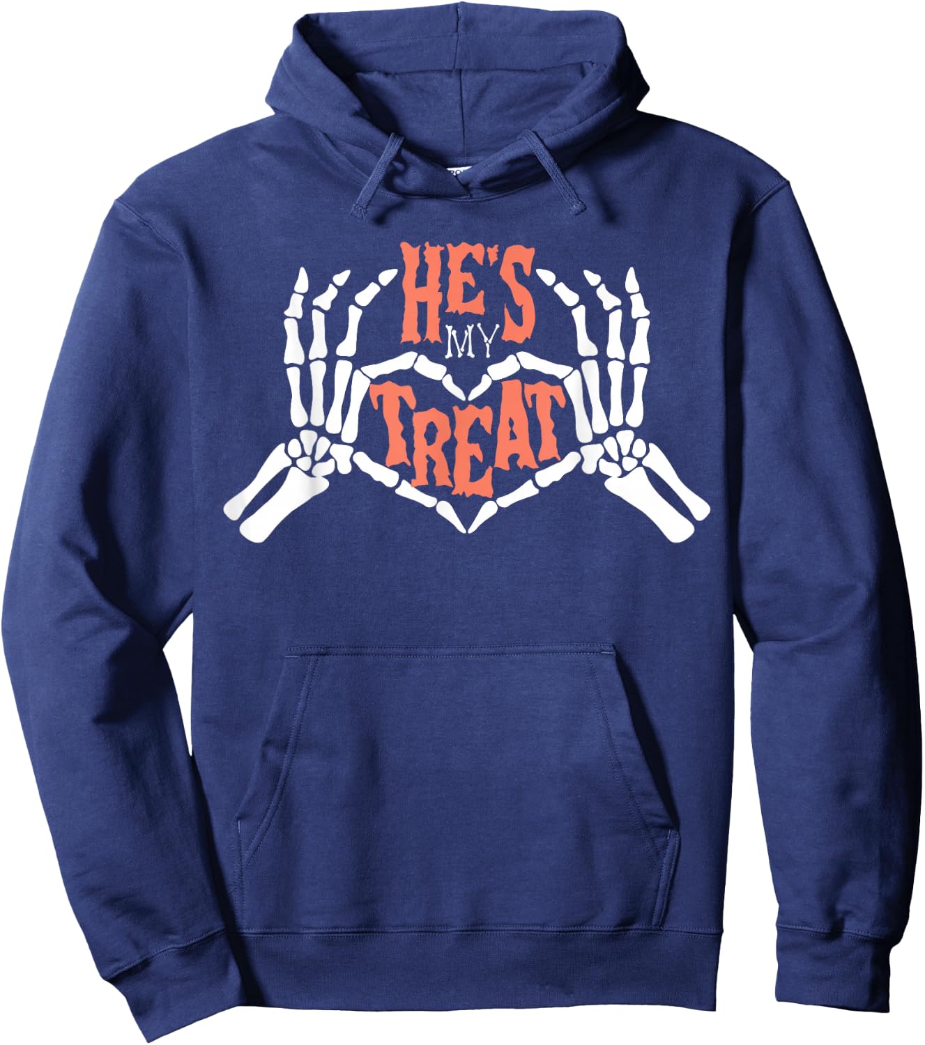 He is My Treat Matching Couple Halloween Costume Girlfriend Hoodie - Hoodie | Navy