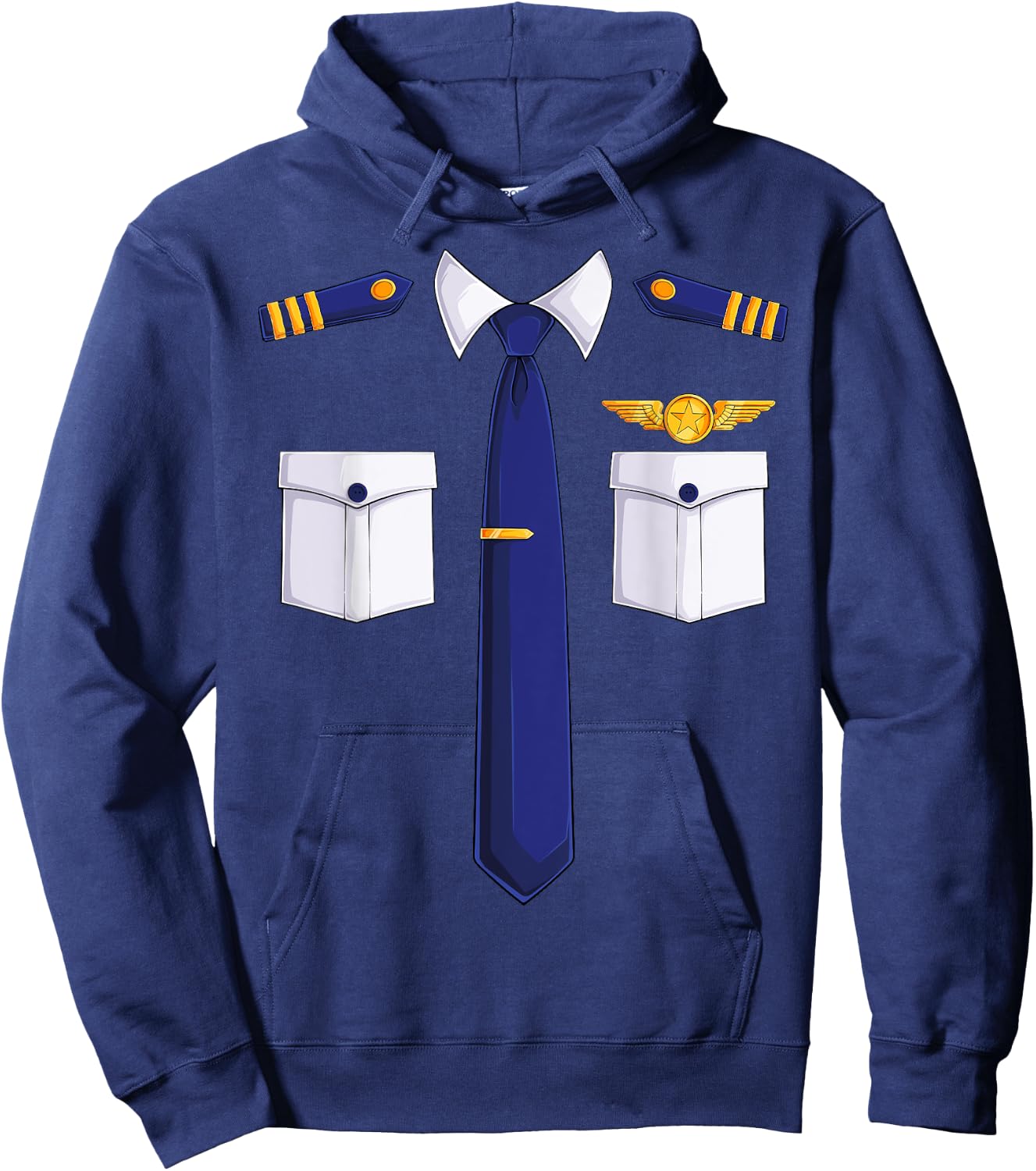 Funny Pilot Costume Airplane Kids Women Men Boys Halloween Hoodie - Hoodie | Navy