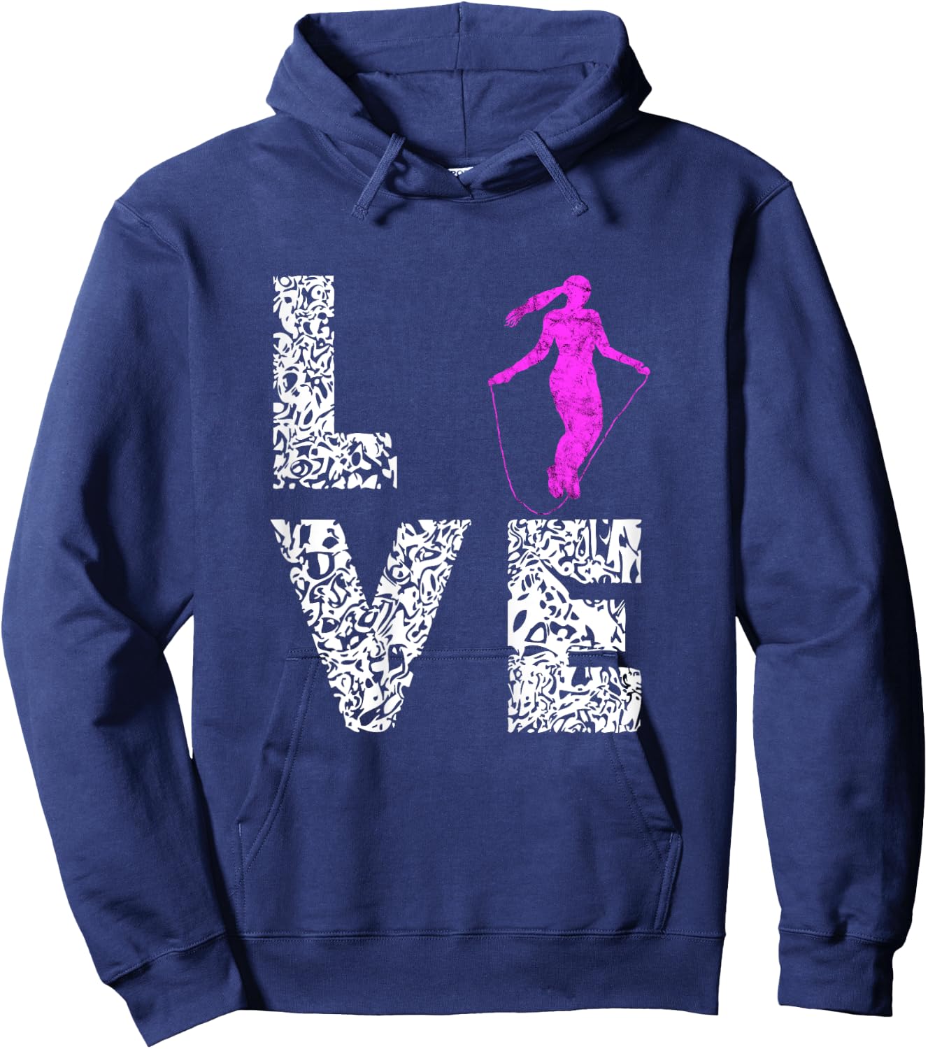 Rope Skipping Love Jump Rope Jumpers Roping Training Hoodie - Hoodie | Navy