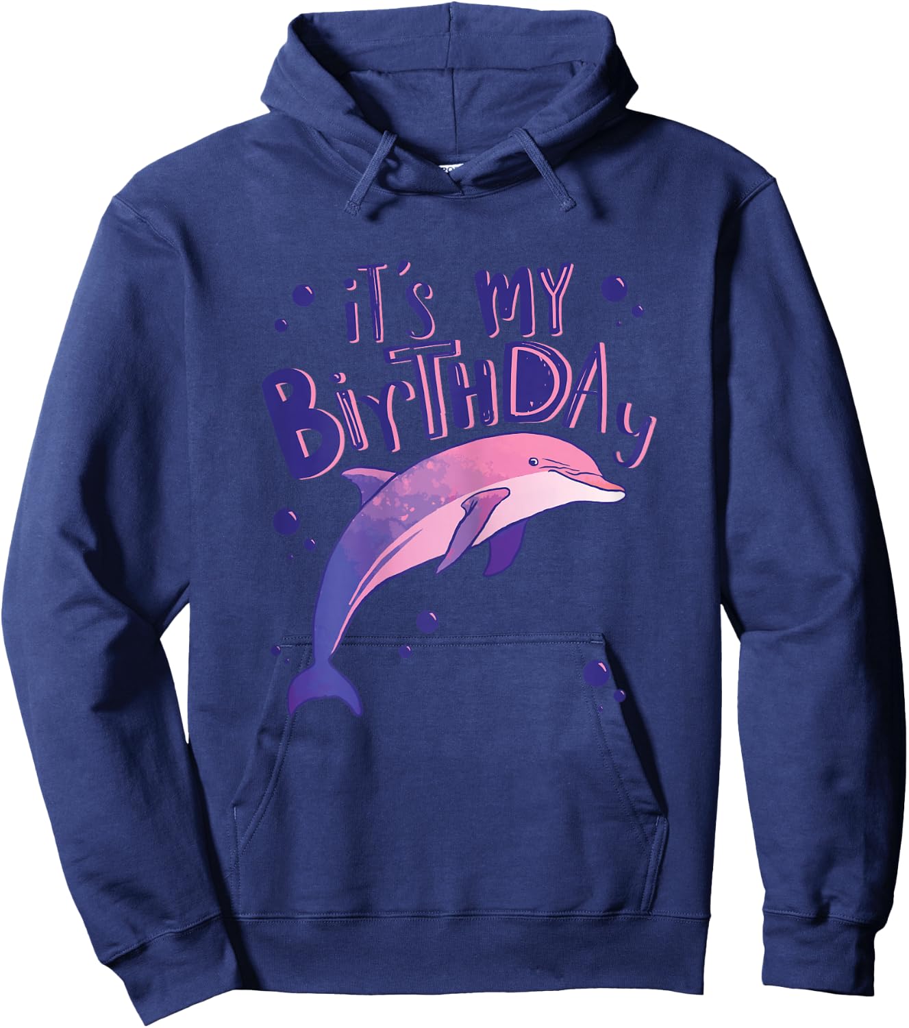 It's My Birthday Cute Girl Dolphin Lover Hoodie - Hoodie | Navy