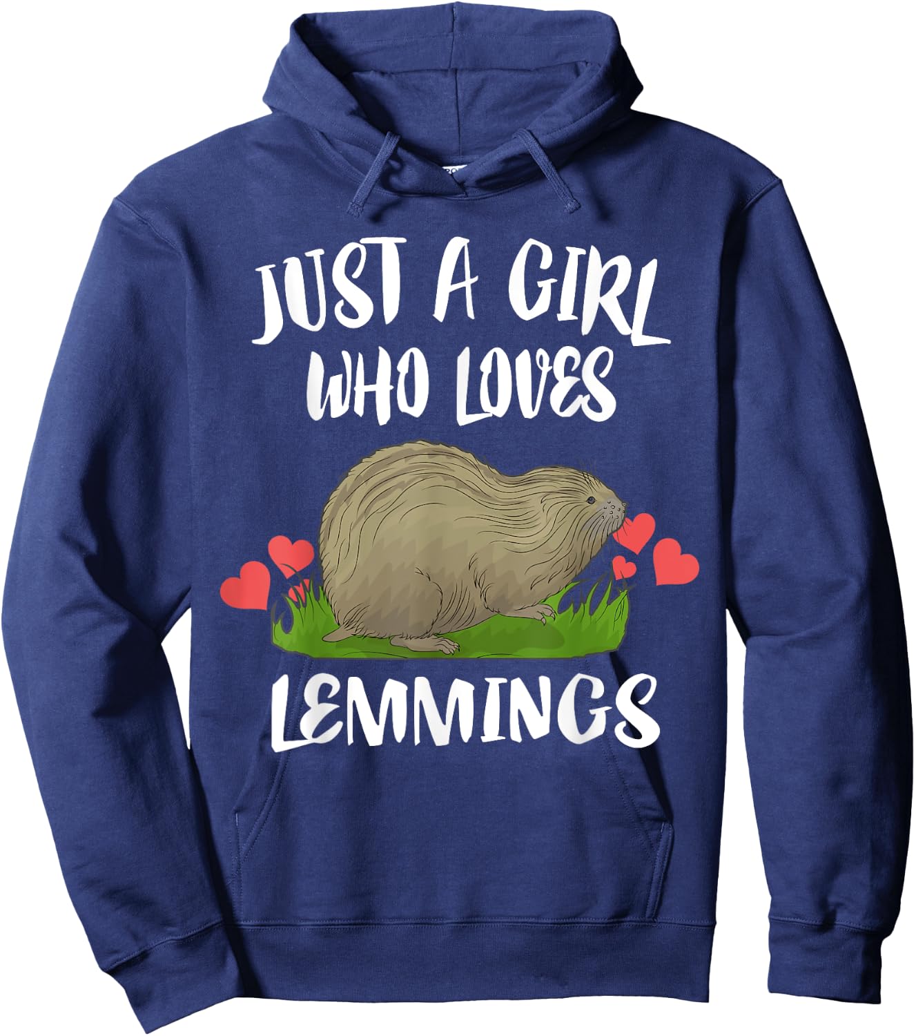 Just A Girl Who Loves Lemmings Animals Hoodie - Hoodie | Navy