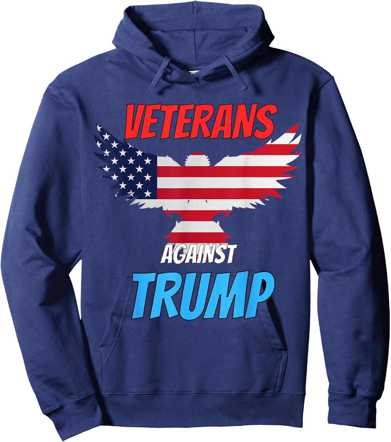 Veterans Against Trump Funny Anti Trump Apparel Hoodie - Hoodie | Navy