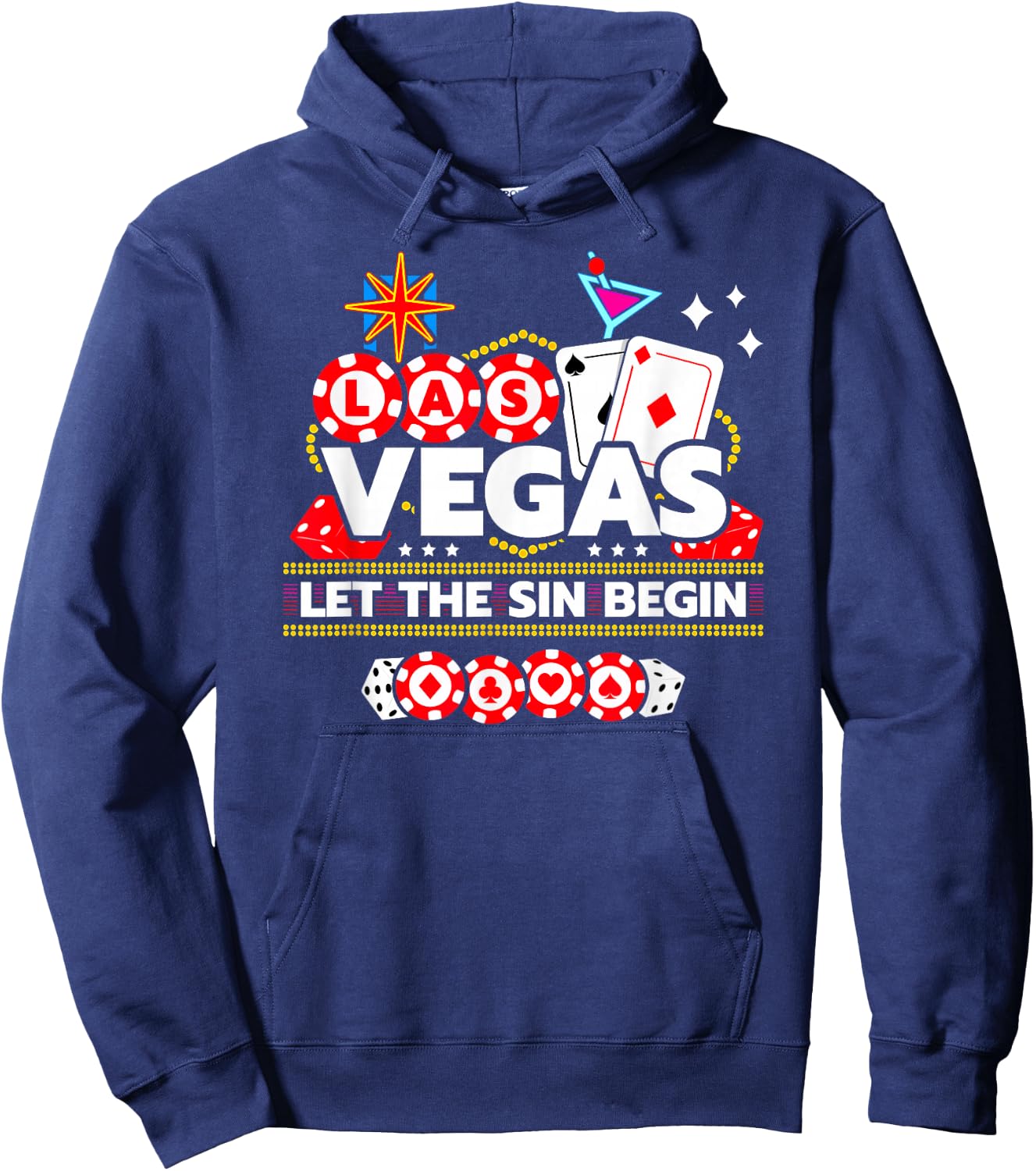 Las Vegas Vacation - Let The Sin Begin - Vegas Girls Trip Hoodie - Hoodie | Navy