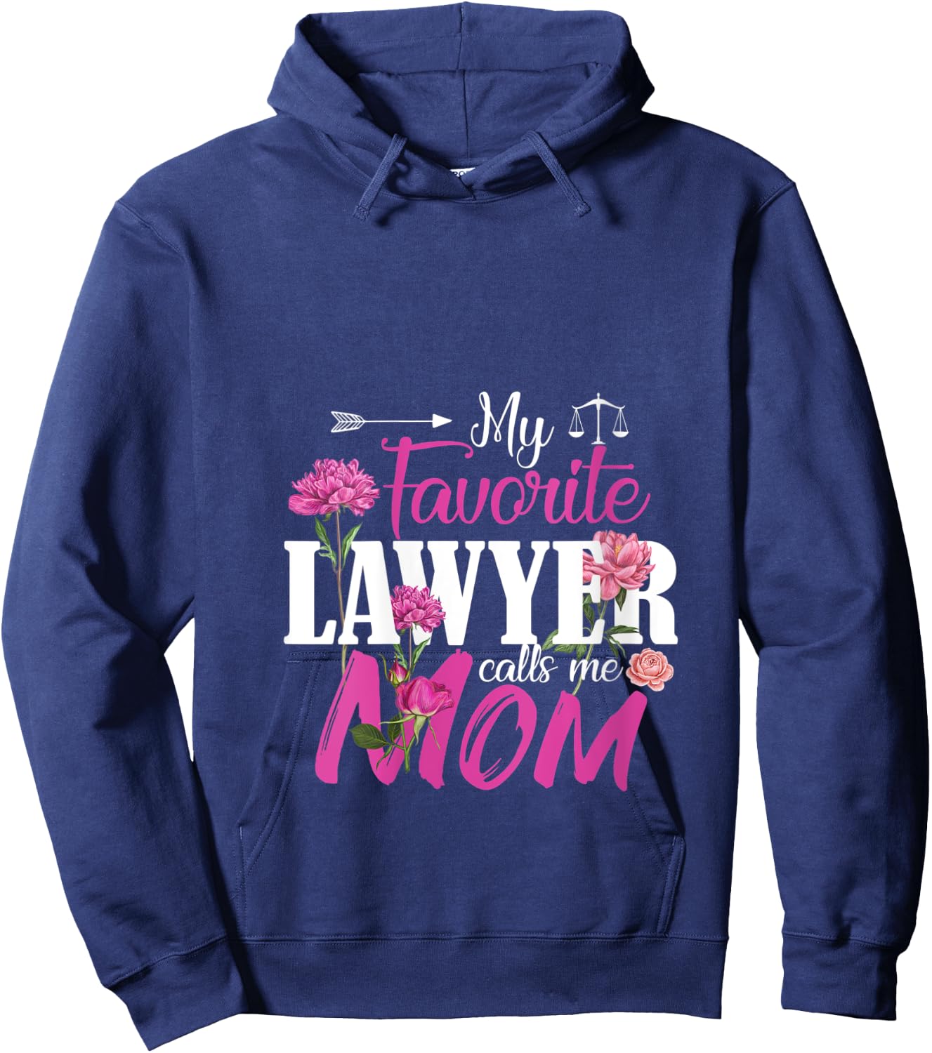 My Favorite Lawyer Calls Me Mom Best Mothers Day Gifts V-Neck Hoodie - Hoodie | Navy