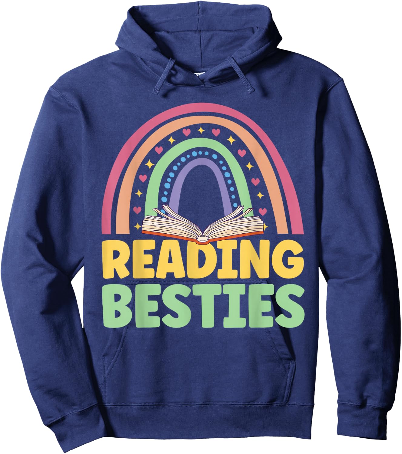 Reading Besties BFF Best Friends Bestie Hoodie - Hoodie | Navy