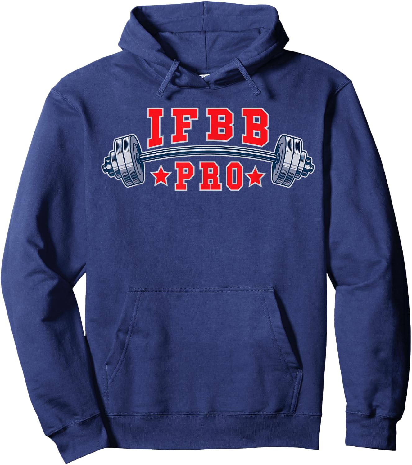 Bodybuilding Fanatics Design Co -Adults Black Short Sleeve Pro Bodybuilder Hoodie - Hoodie | Navy