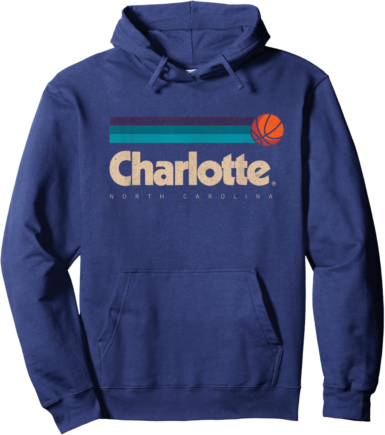 Charlotte Basketball B-Ball City North Carolina Charlotte Hoodie - Hoodie | Navy