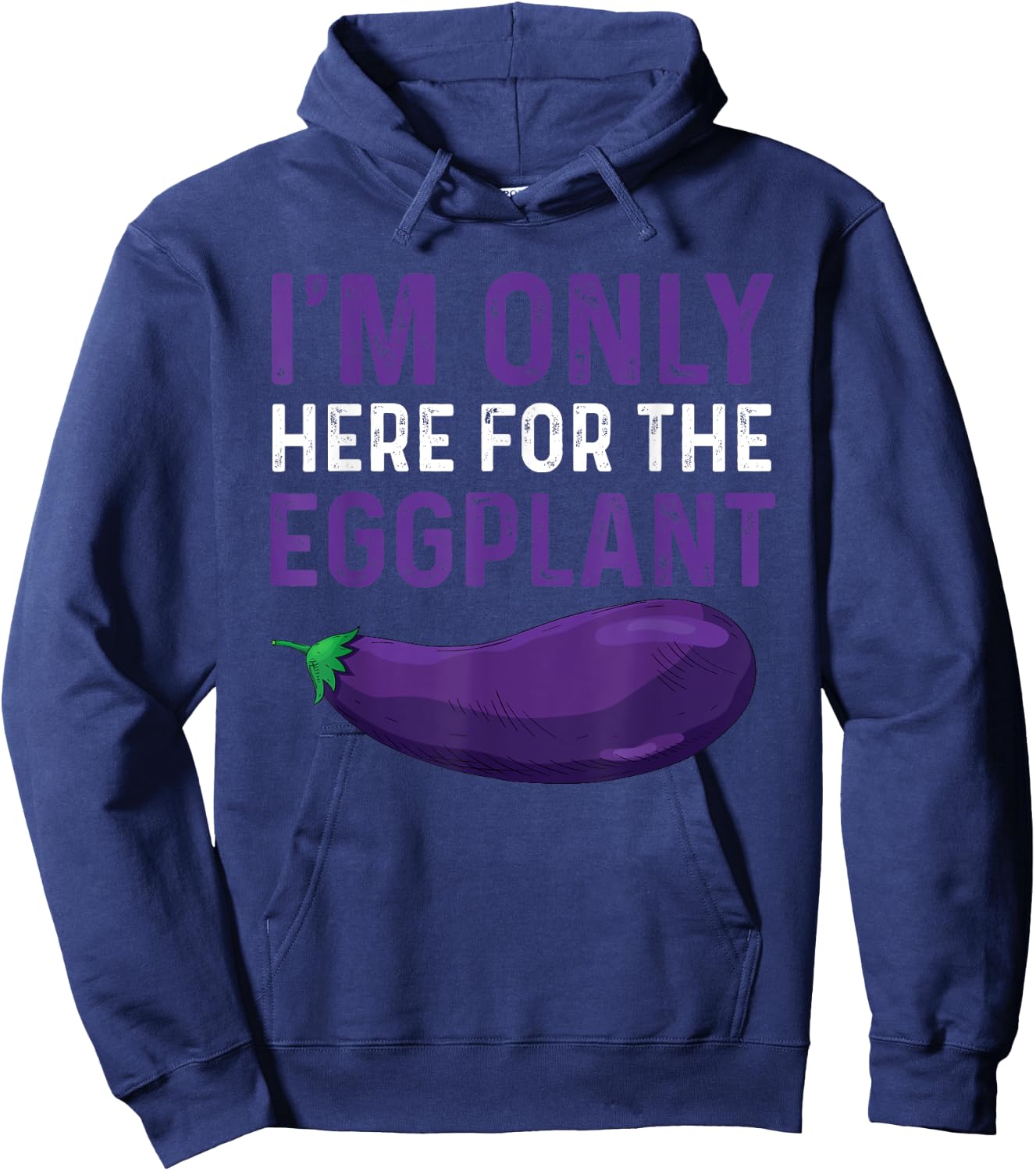 Funny Eggplant Costume Gardening Love Aubergine Hoodie - Hoodie | Navy