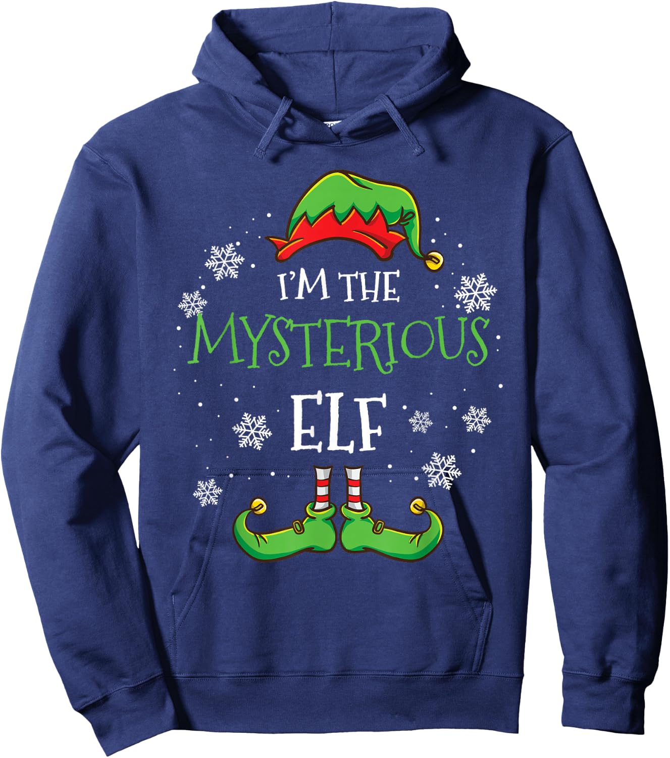 Im The Mysterious Elf Christmas Hoodie - Hoodie | Navy