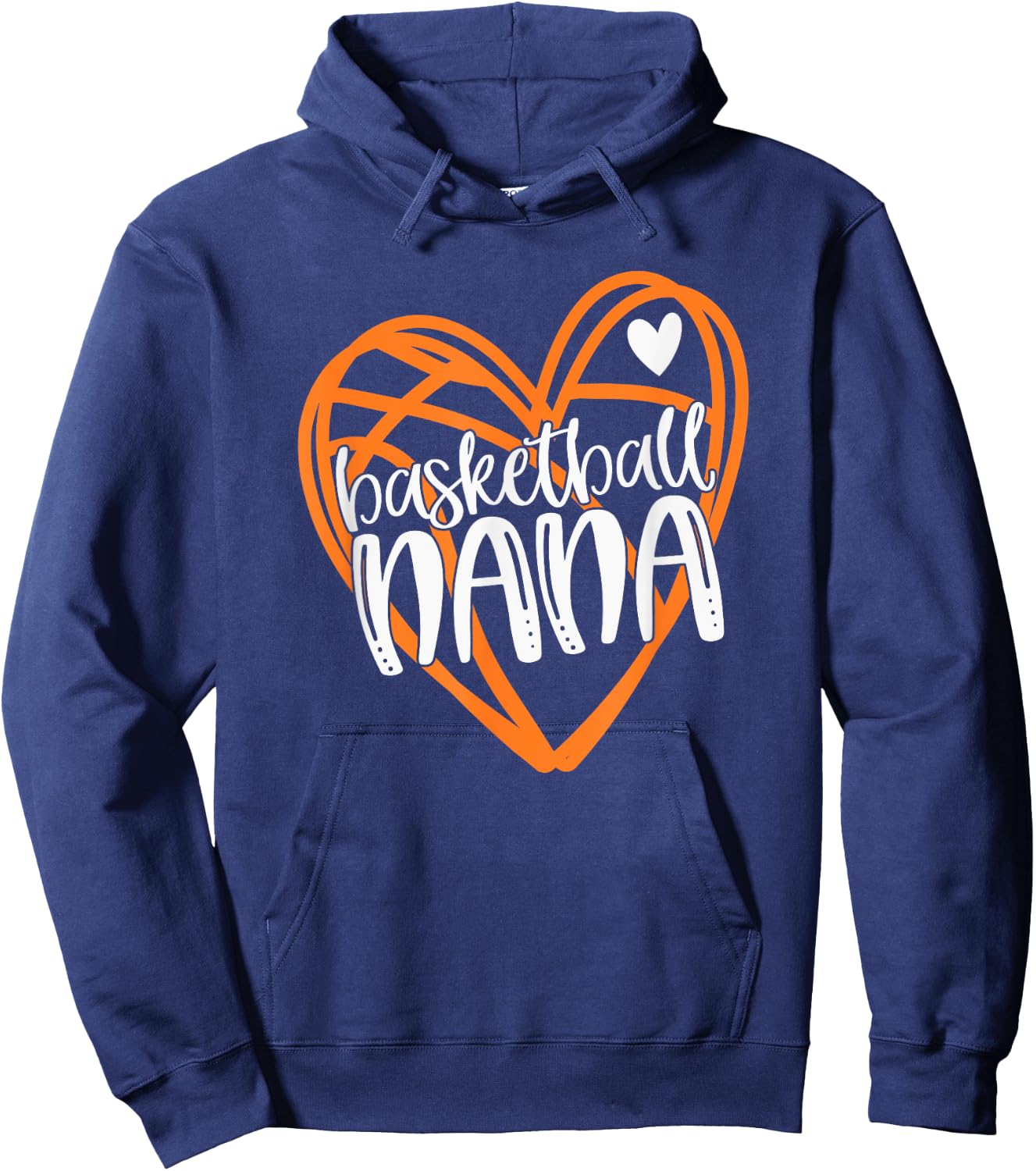 Basketball NANA shirt, Family, Basketball Heart Hoodie - Hoodie | Navy