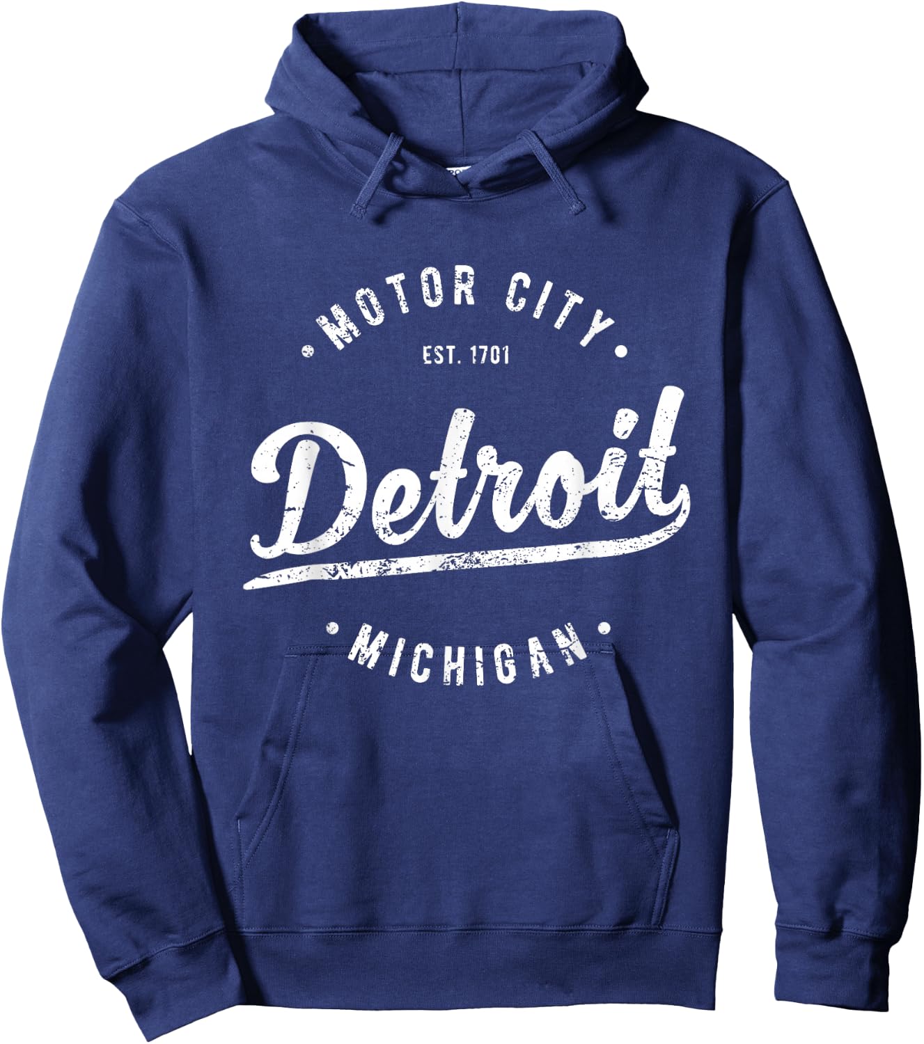 Vintage Detroit Motor City Souvenir Merch Retro Detroit Hoodie - Hoodie | Navy