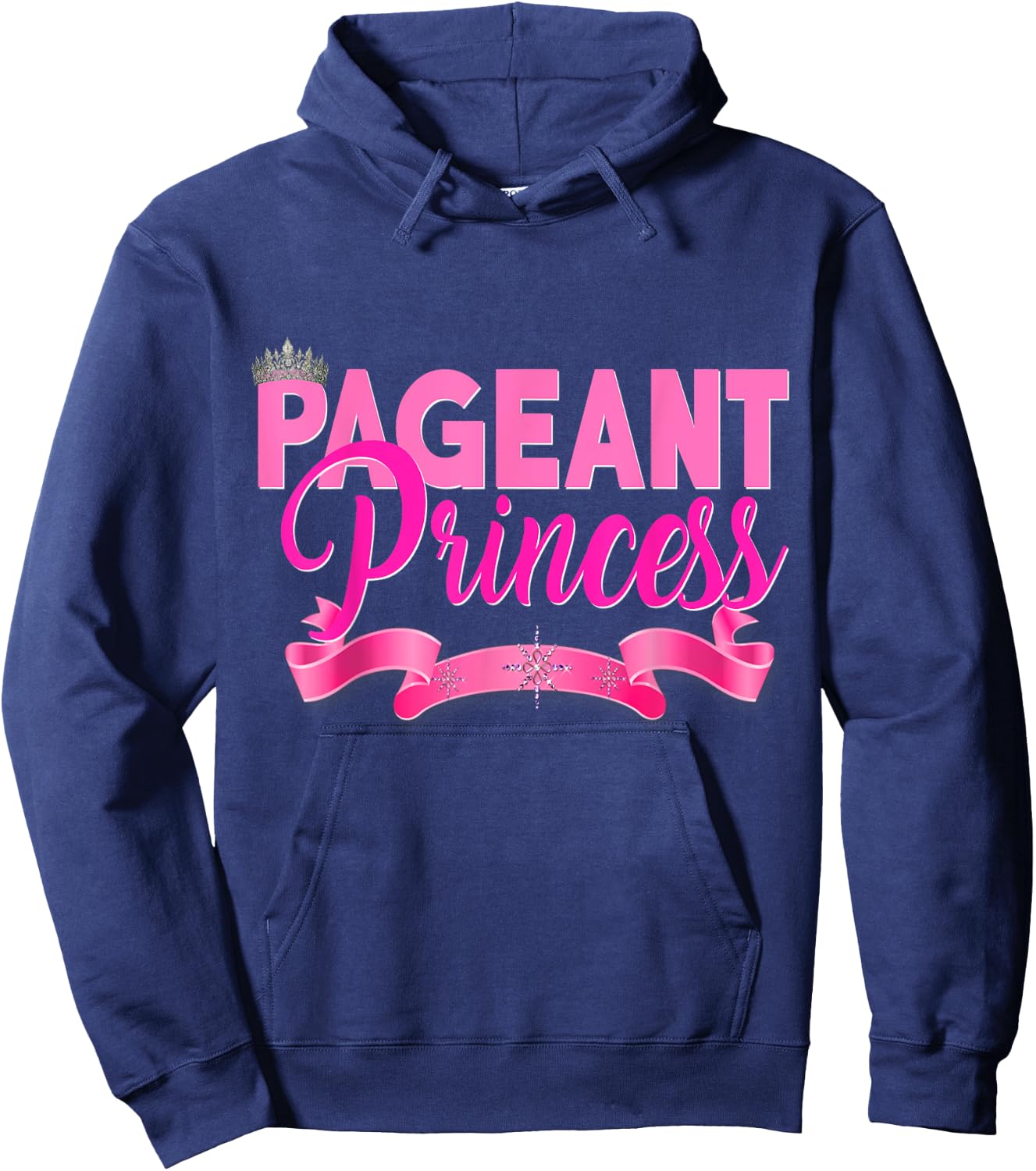 Beauty Pageant Princess Shirt Glitz Daughter Pink Girls Kids Hoodie - Hoodie | Navy