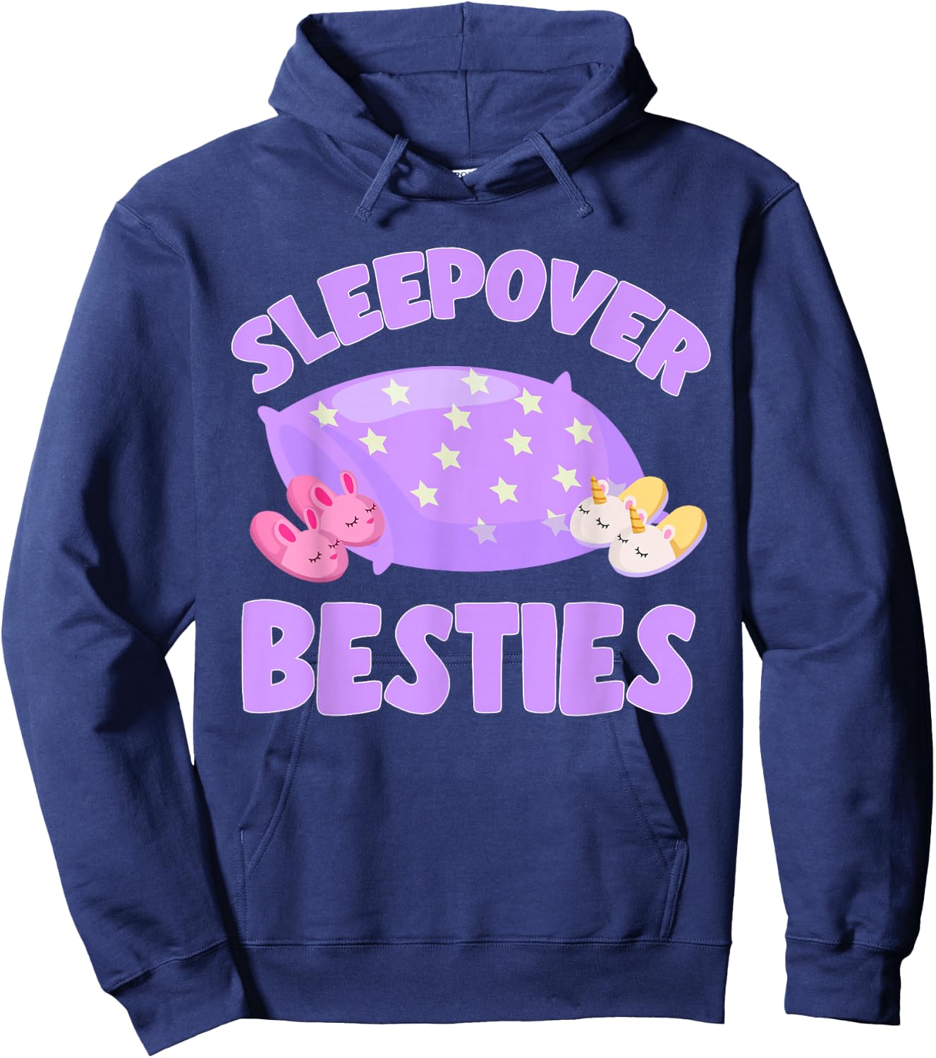 Sleepover Besties Sleepover Pajama Slumber Party Hoodie - Hoodie | Navy