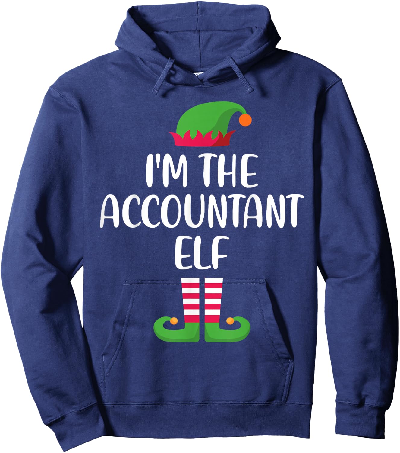 Accountant Elf Family Matching Christmas Group Funny Xmas Hoodie - Hoodie | Navy