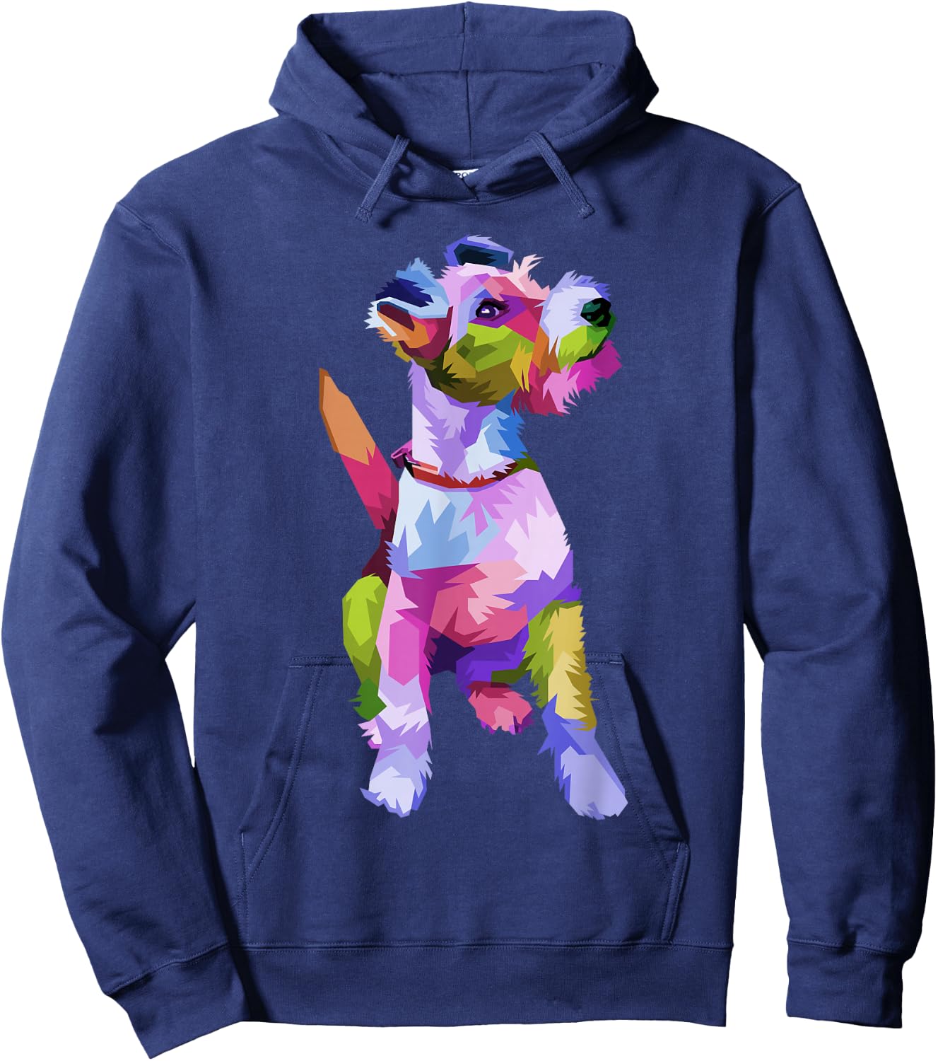 Fox Terrier colorful pop art portrait for dog owners Hoodie - Hoodie | Navy