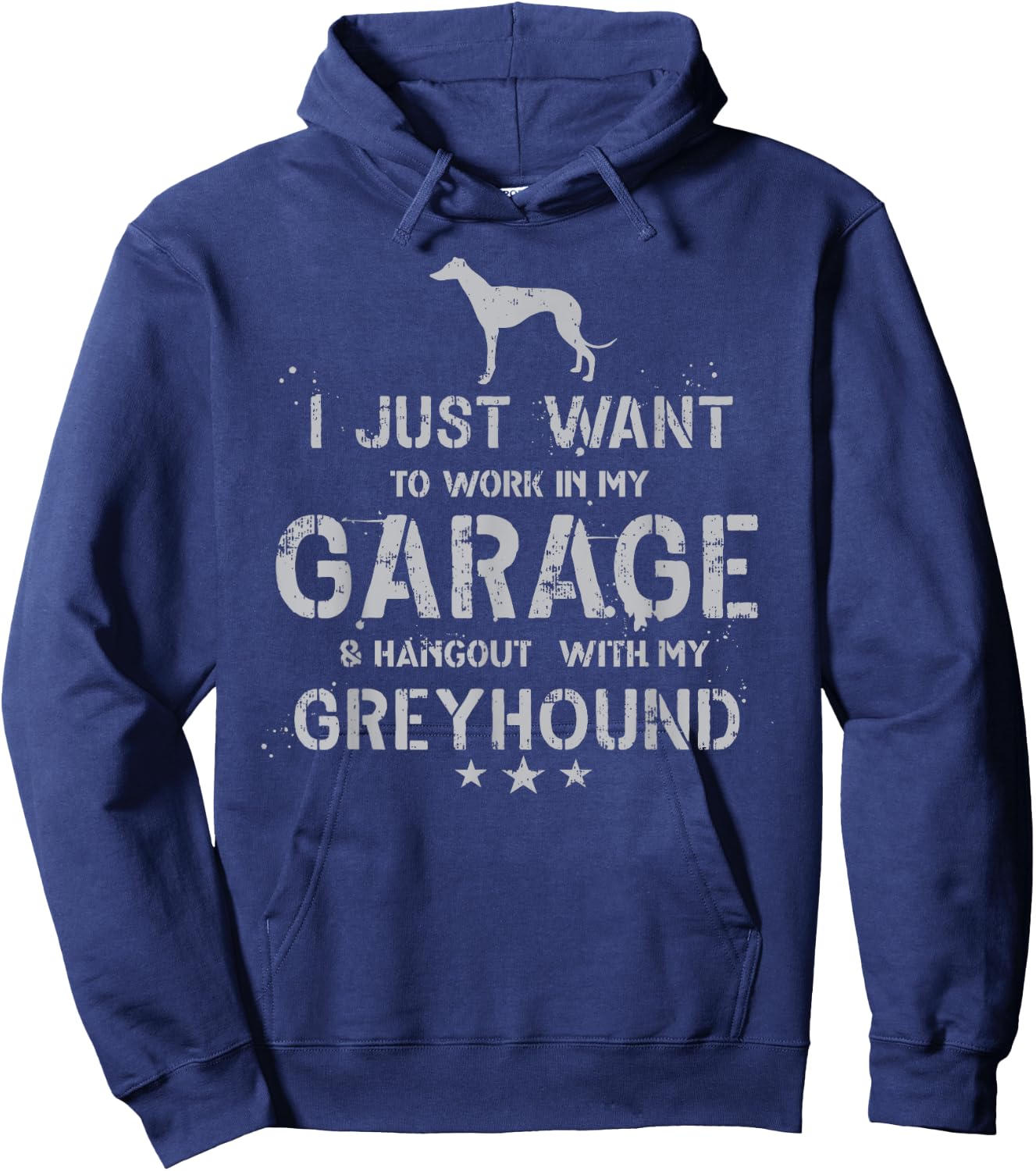 Funny Greyhound Dad Garage Men Hang Hoodie - Hoodie | Navy
