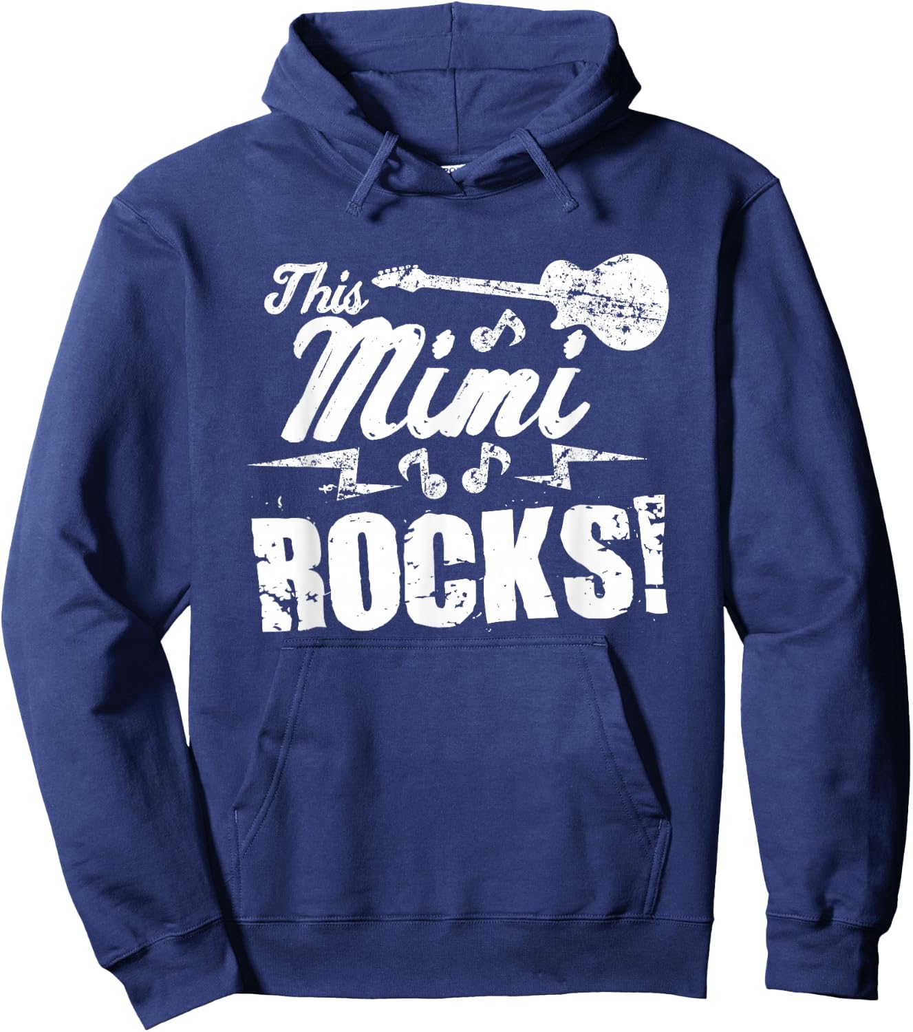 This Mimi Rocks T Shirt - Guitar Rock n Roll Funny Hoodie - Hoodie | Navy