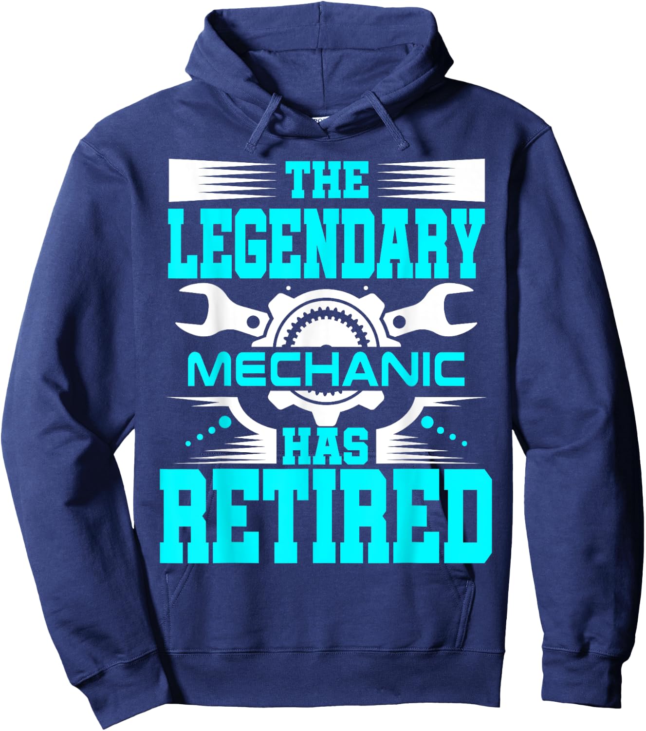 Mechanic Retirement Funny Coworker Boss Husband Hoodie - Hoodie | Navy