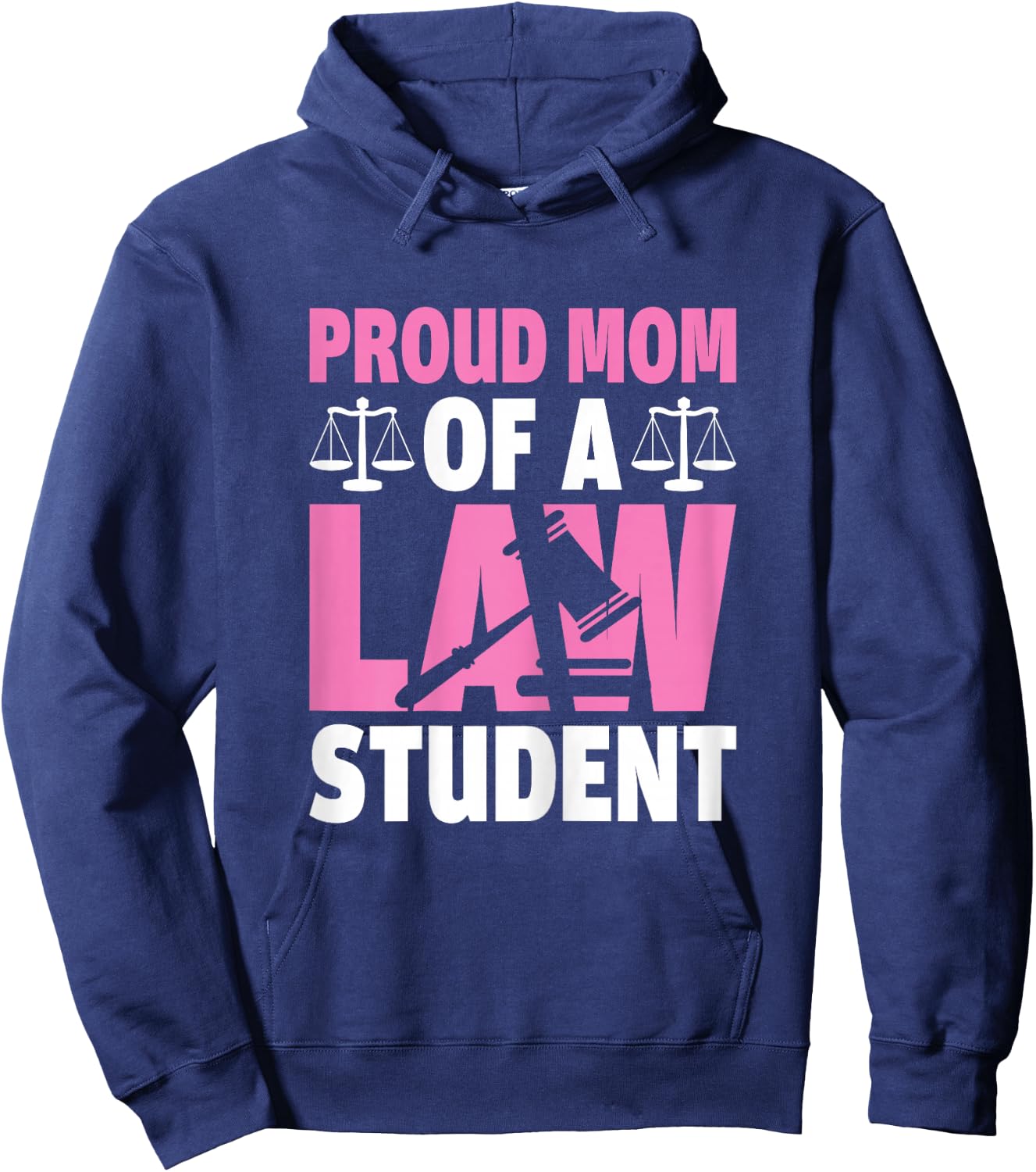 Proud mom of a law student young future lawyer Hoodie - Hoodie | Navy