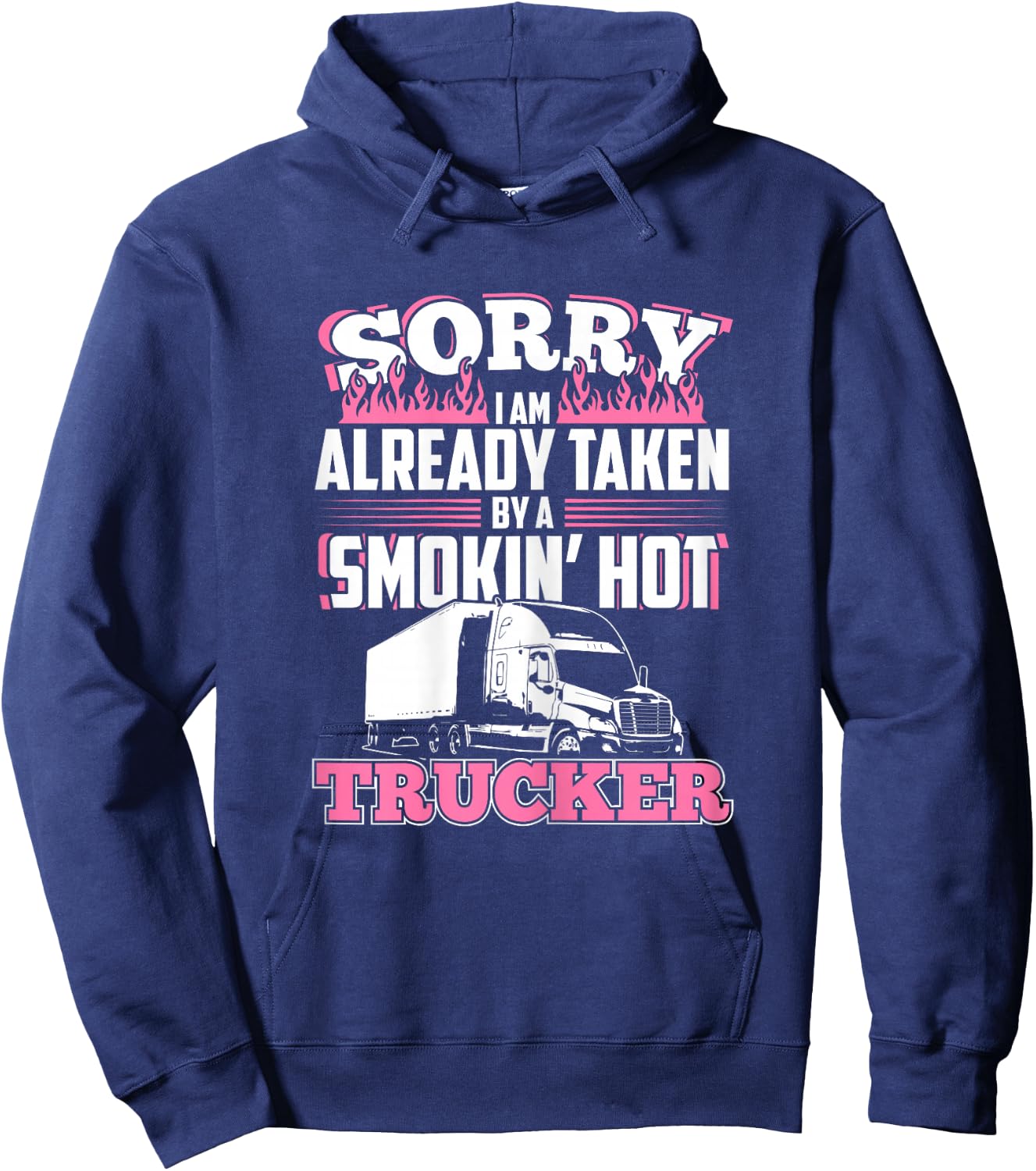 Mein Mann ist LKW Fahrer - Gift - Trucker Wife Hoodie - Hoodie | Navy