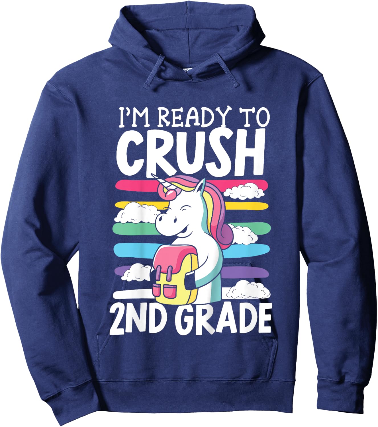 Kids I'm Ready To Crush 2nd Grade First Day Of School Hoodie - Hoodie | Navy