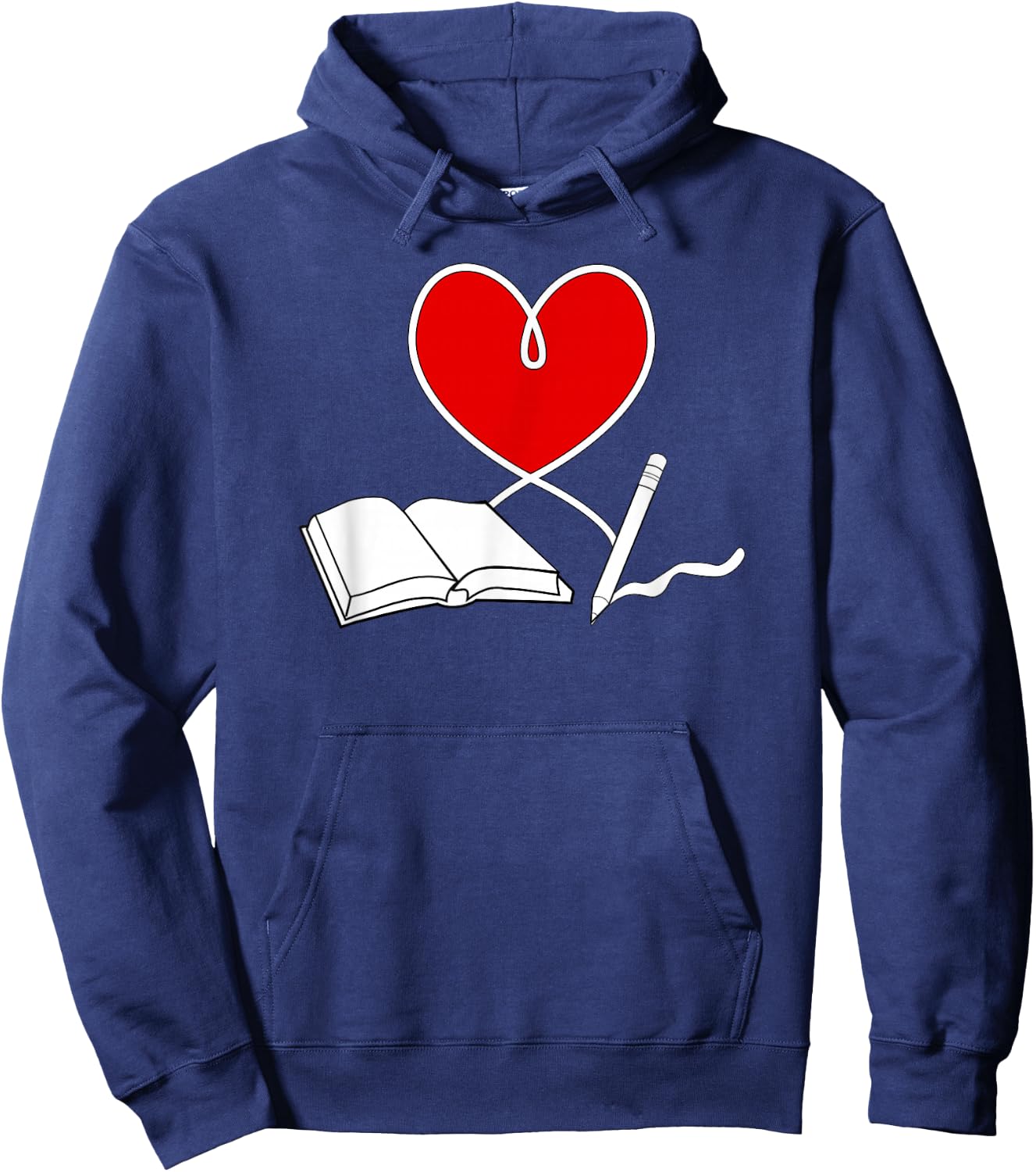 Valentines Day Author Writers Book Lover Writers and Authors Hoodie - Hoodie | Navy