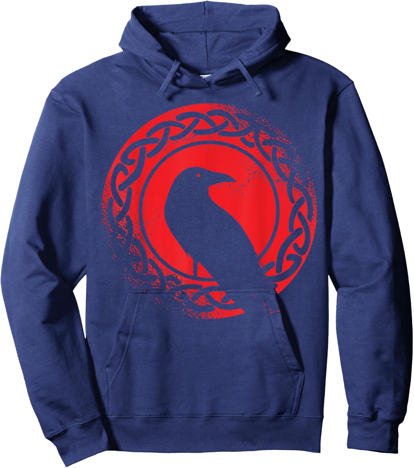 Beautiful Black Crow Raven Bird Watch. Birds Silhouette Hoodie - Hoodie | Navy