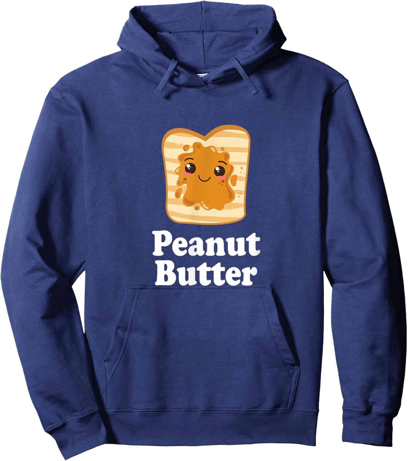 Peanut Butter & Jelly Him & Her Valentine Matching Couple Hoodie - Hoodie | Navy
