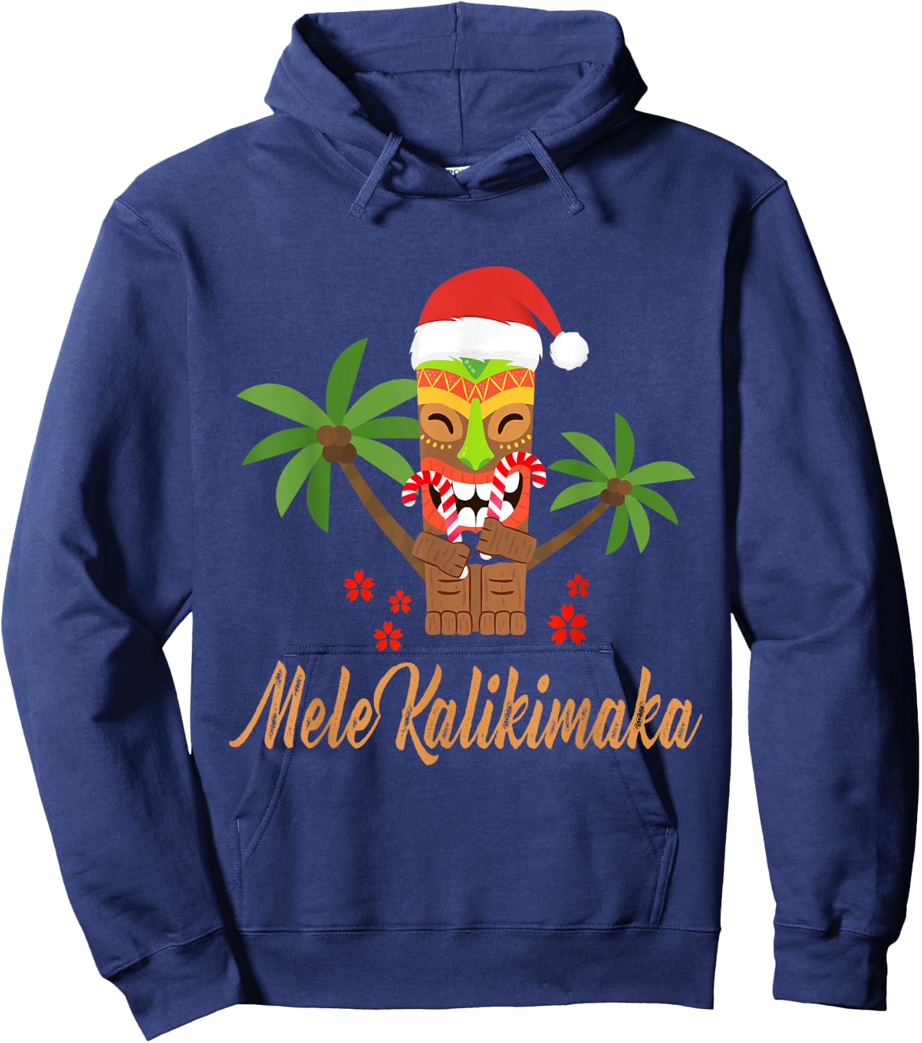 Mele Kalikimaka Merry Christmas Hawaiian Xmas Gifts Hoodie - Hoodie | Navy