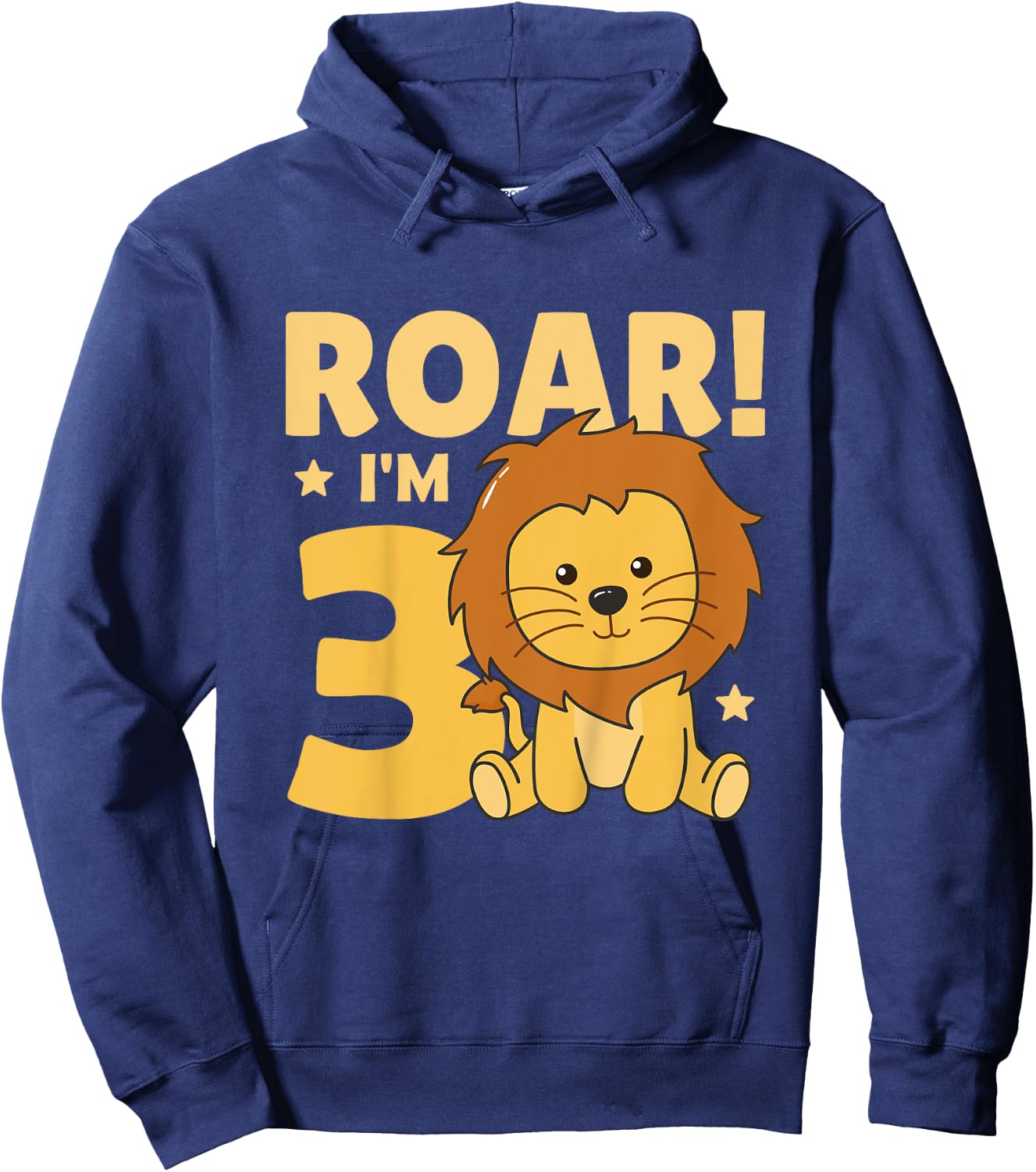 Kids 3rd Birthday Lion 3 Years Old Cub Lion Hoodie - Hoodie | Navy