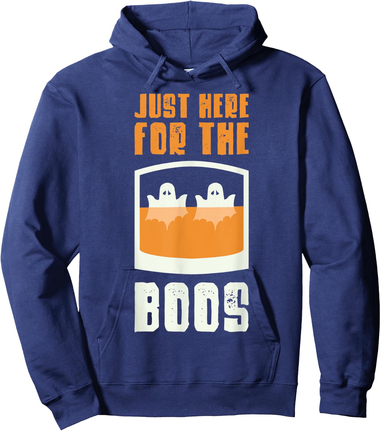 Just Here For The Boos Whiskey Bourbon Halloween Whiskey Hoodie - Hoodie | Navy