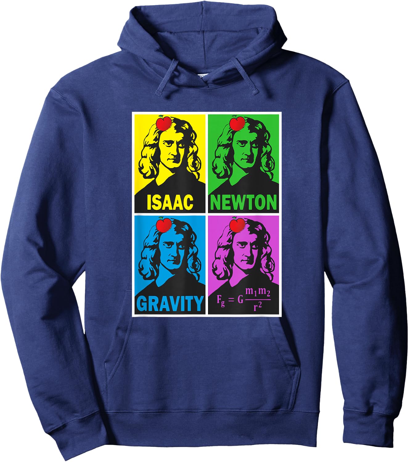 Isaac Newton Poster Style Pop Art Hoodie - Hoodie | Navy