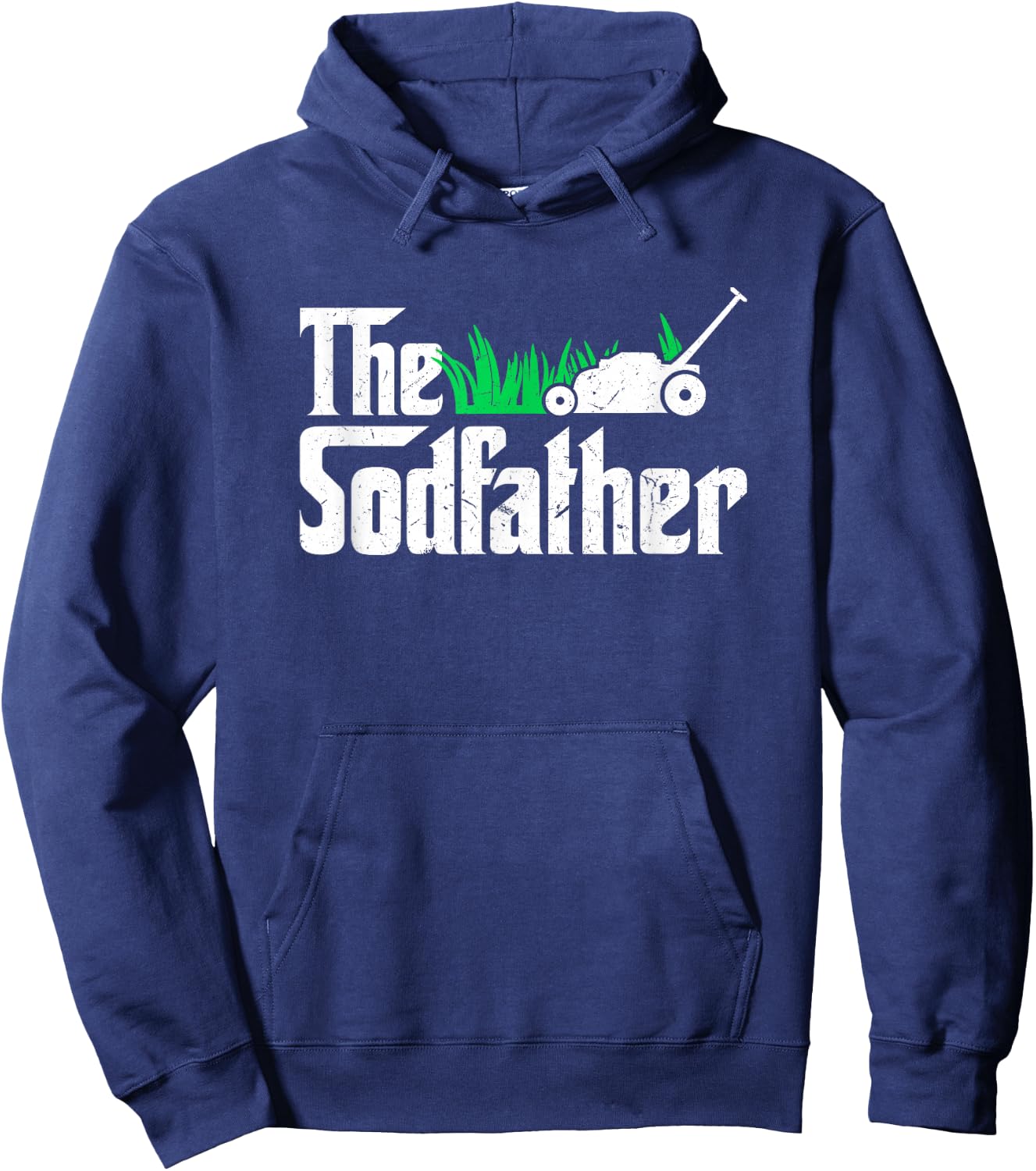 The Sodfather Parody Funny Lawn Landscaping Dad Gift Hoodie - Hoodie | Navy