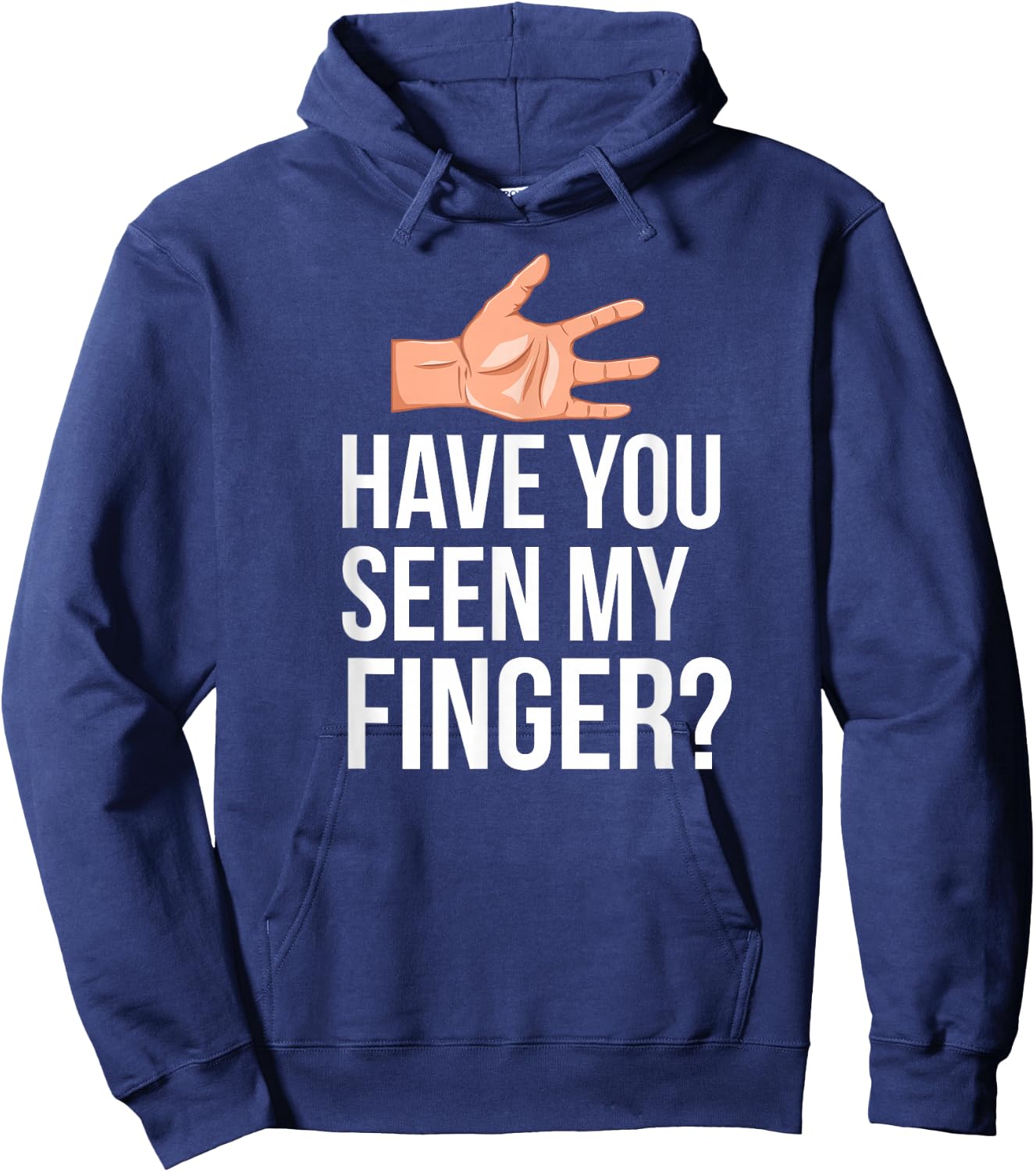 Missing Finger Prosthetic Amputation Recovery Hoodie - Hoodie | Navy