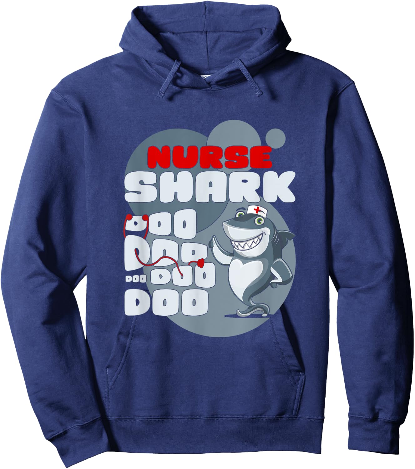 Funny Shark Nurse RN LPN CNA Nurse Practitioners Hoodie - Hoodie | Navy