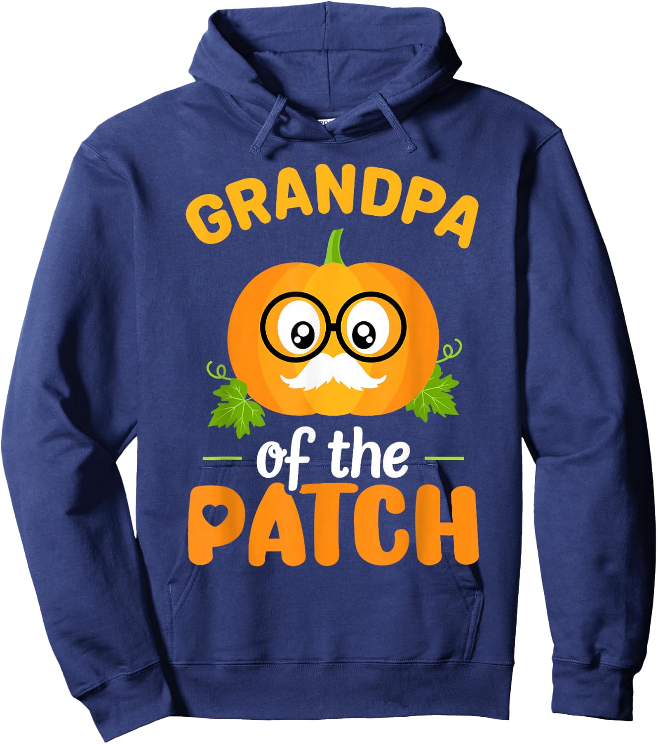 Grandpa Of The Patch Pumpkin Halloween Family Matching Funny Hoodie - Hoodie | Navy