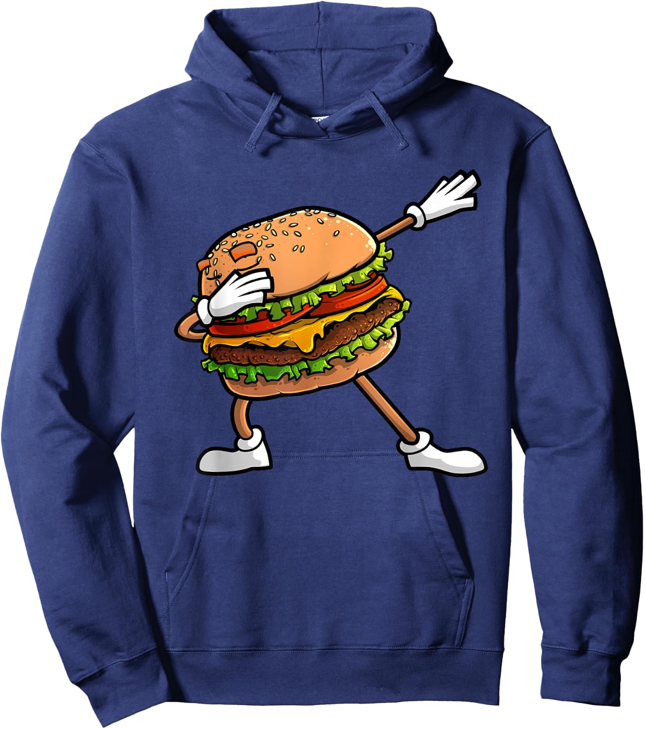 Funny Hamburger Art Kids Men Women Cheeseburger Lover Hoodie - Hoodie | Navy