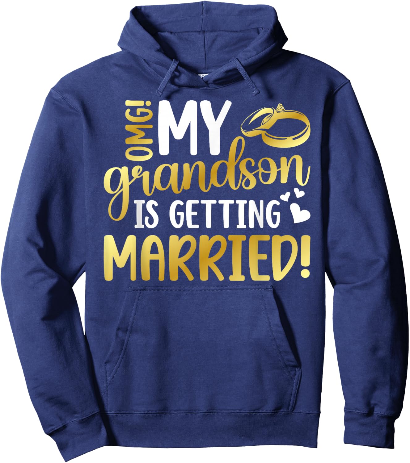 Proud Grandma of The Groom Grandma Grandmother of The Groom Hoodie - Hoodie | Navy