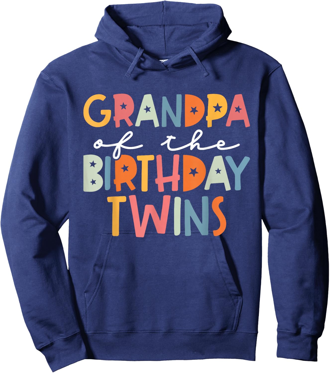 Grandpa Of The Birthday Twins Kids Great Grandpa Of Twins Hoodie - Hoodie | Navy