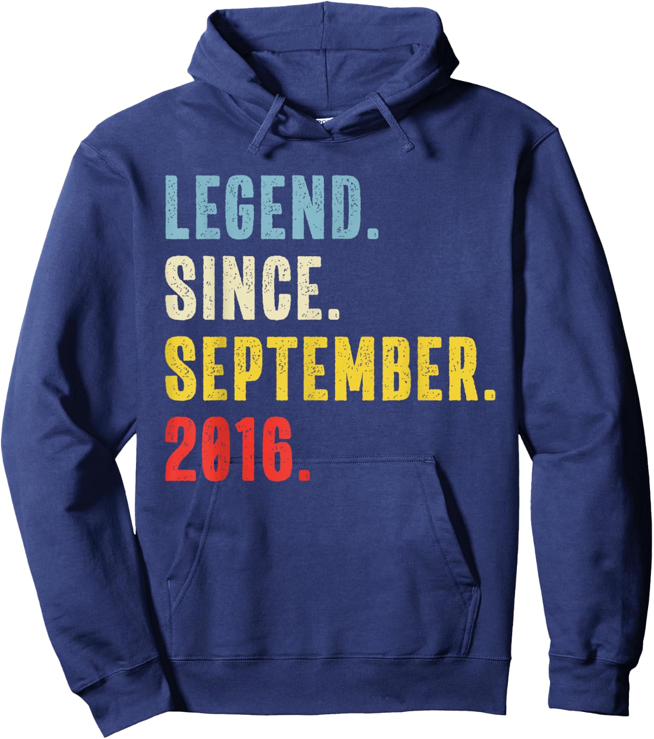 9 Year Old Legend Since September 2016 Retro 9th Birthday Hoodie - Hoodie | Navy