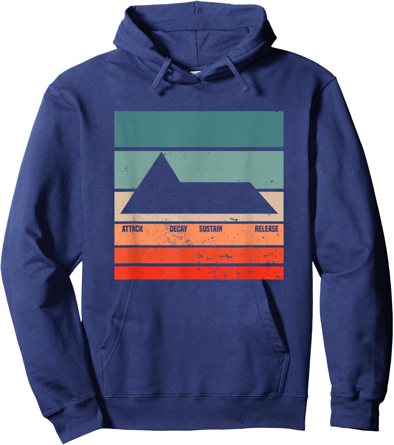 ADSR Modular Life Waveform Synth Nerd Synthesizer Hoodie - Hoodie | Navy