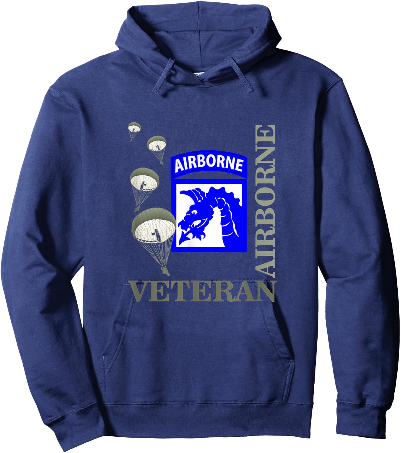 18th Airborne Corps Veteran Paratrooper Veterans Day Xmas Hoodie - Hoodie | Navy