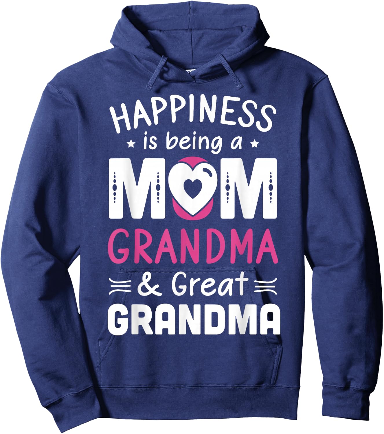 Mom Grandma & Great Grandma Mother's Day New Great Grandma Hoodie - Hoodie | Navy