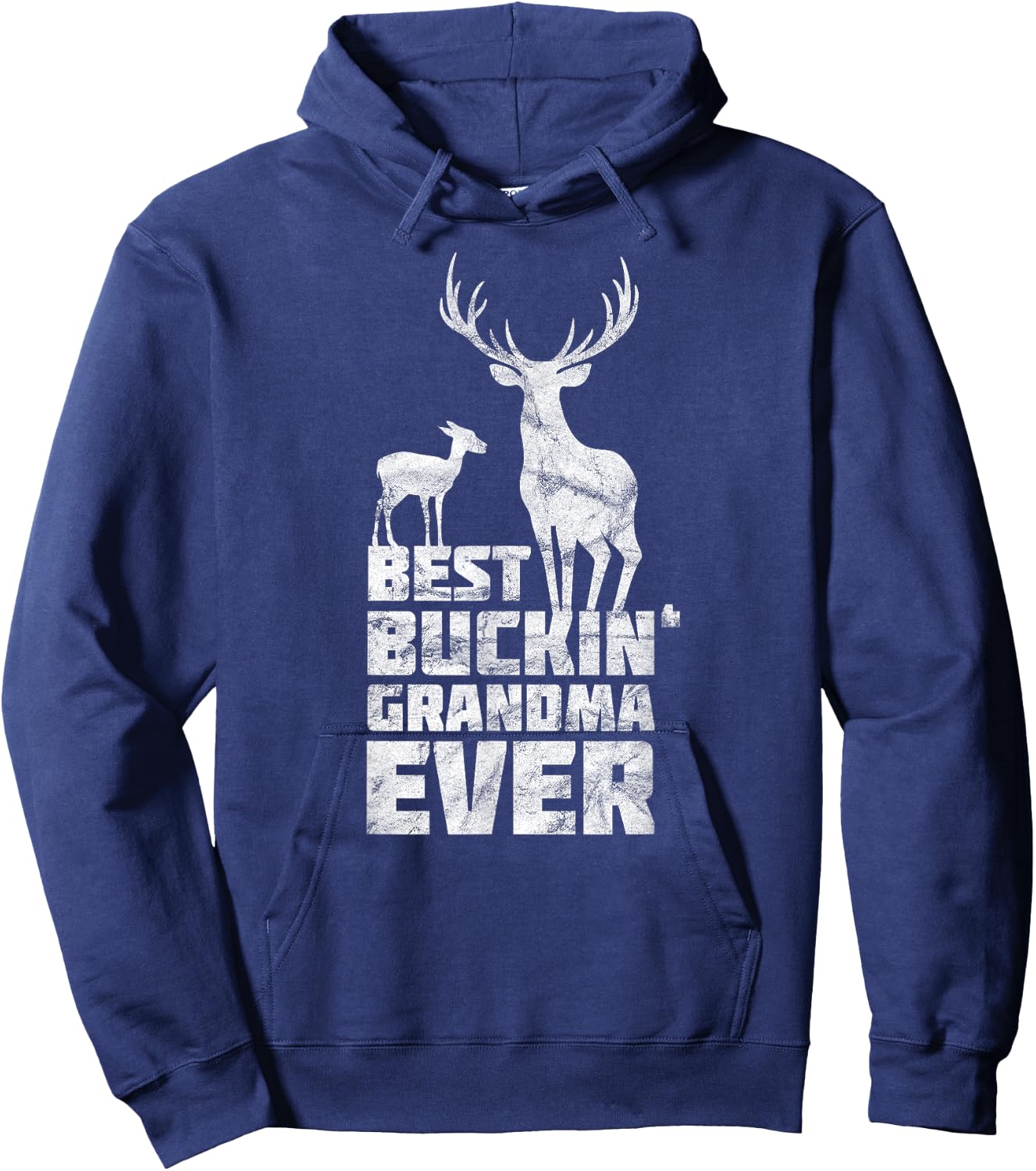 Best Buckin Grandma Shirt Deer Buck Hunting Gift Hoodie - Hoodie | Navy