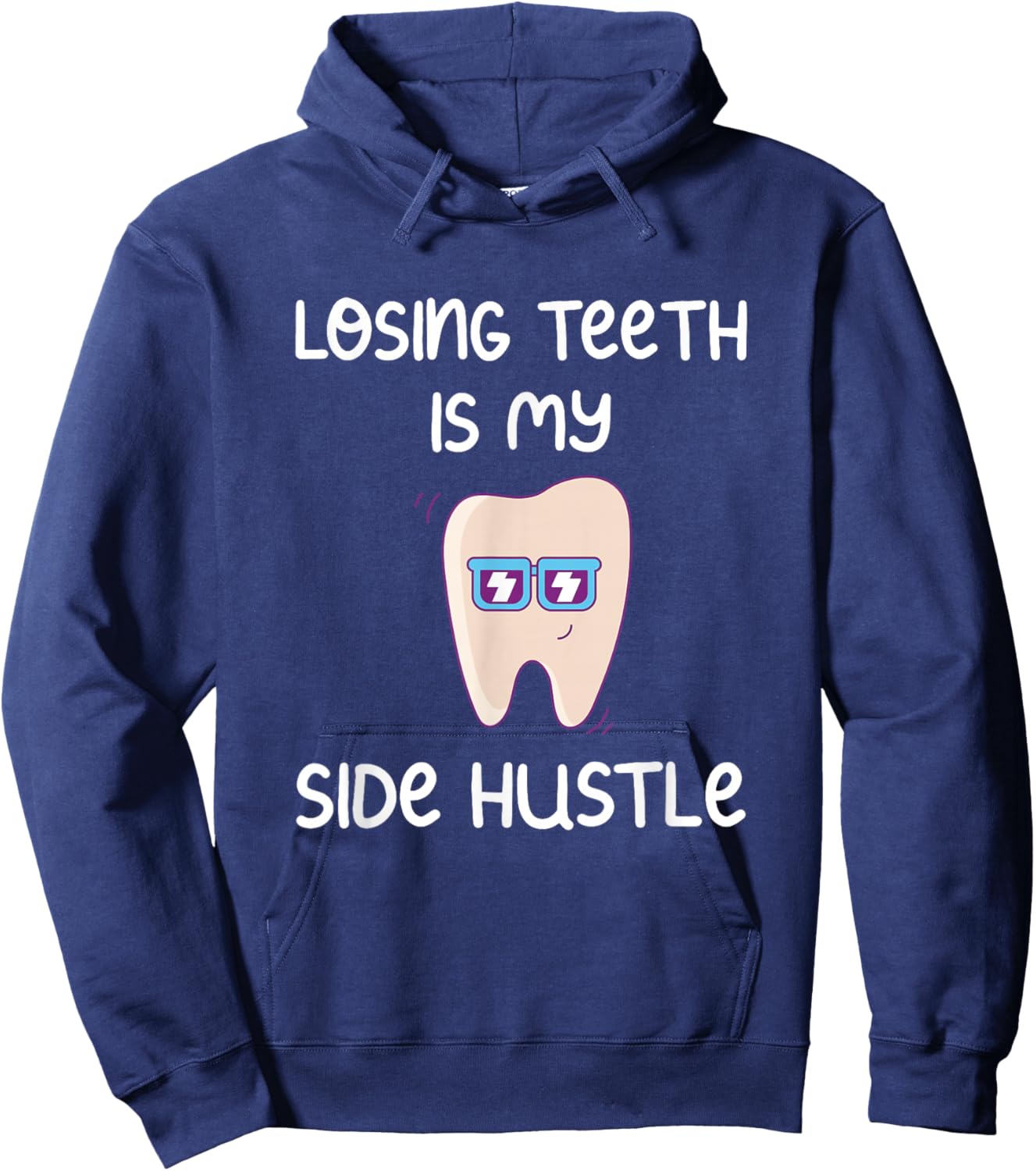 Losing Teeth is my Side Hustle Tooth Fairy Hoodie - Hoodie | Navy